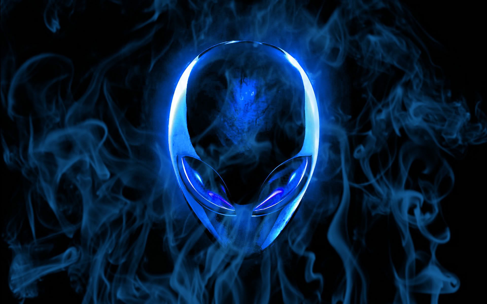 blue, alienware, technology Smoke HQ Background Images