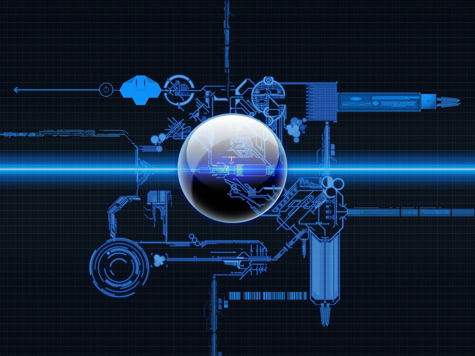 abstract, design, blue, system 4K iPhone