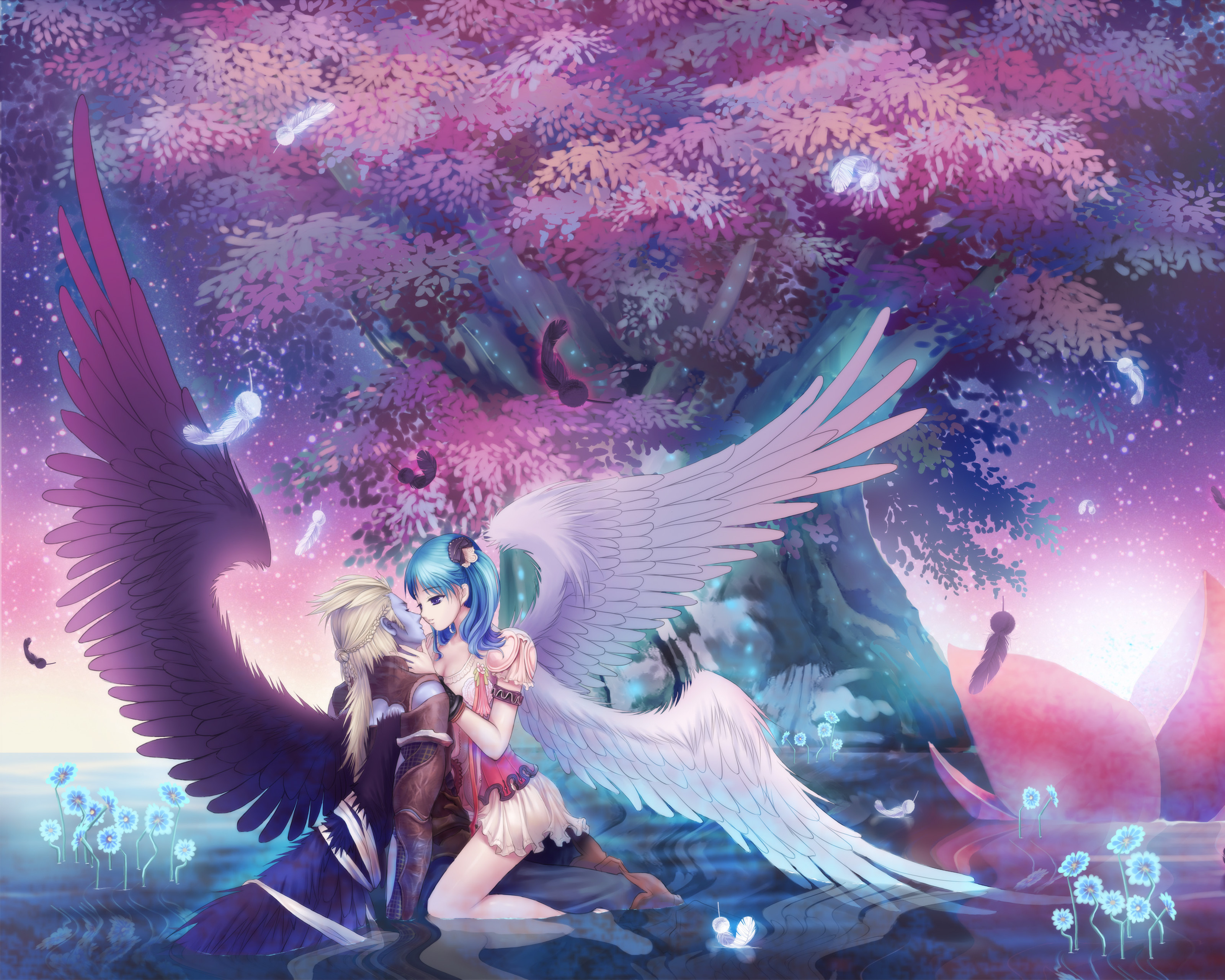 love, aion: tower of eternity, romantic, angel Couple Windows Backgrounds