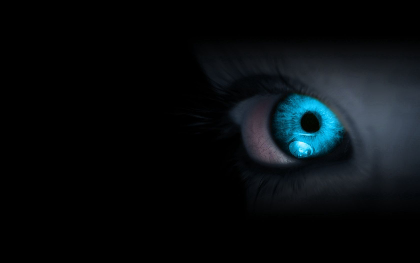 abstract, blue, fear, eye, pupil, eyelash