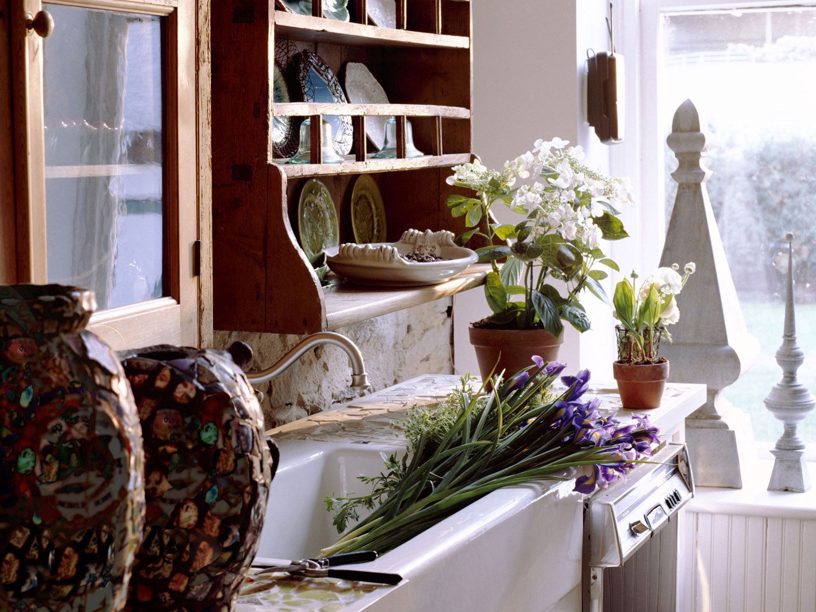 plants, miscellanea, miscellaneous, coziness, comfort, tables, dining room HD wallpaper