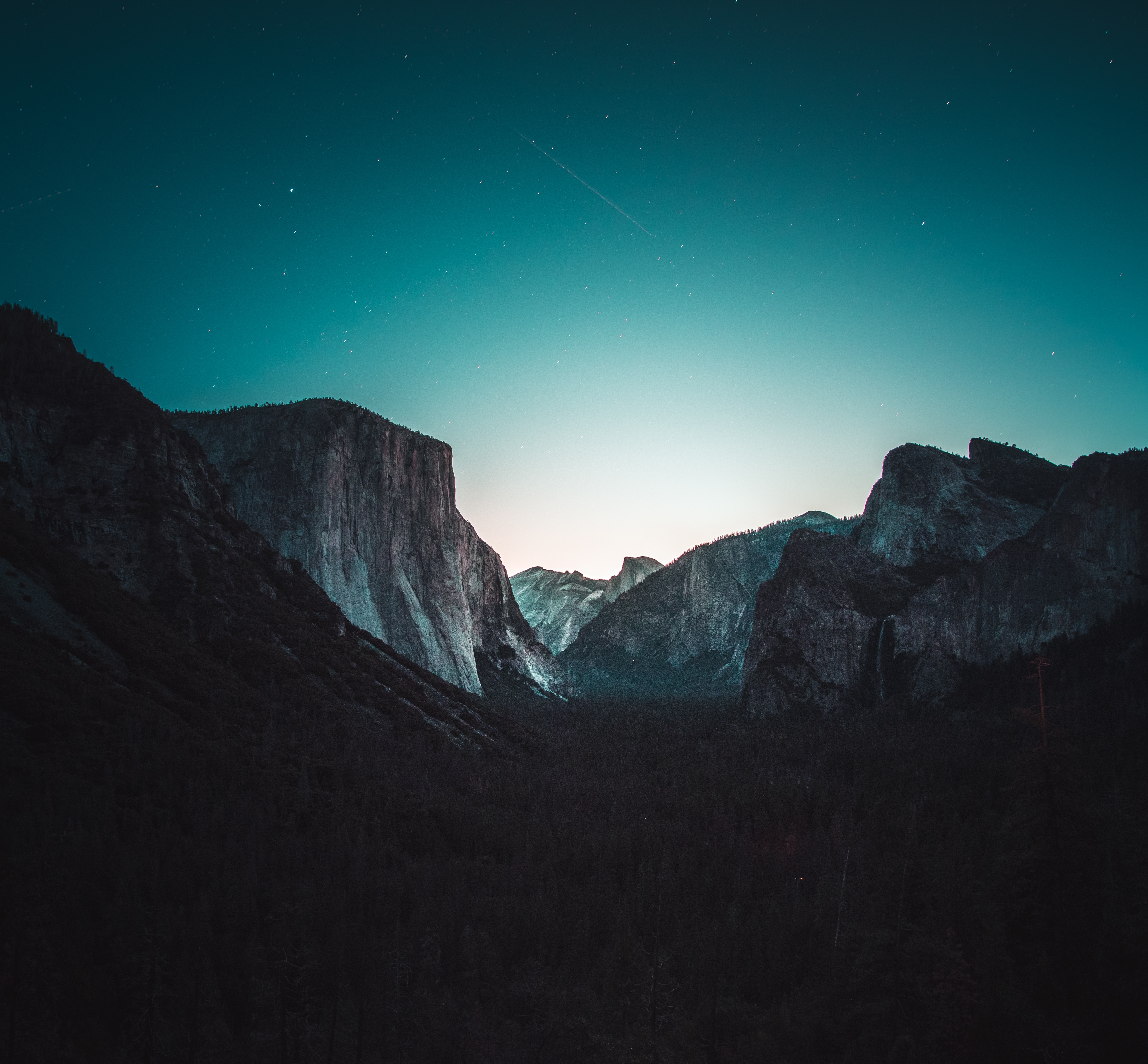 Free HD stars, yosemite valley, mountains, night Nature