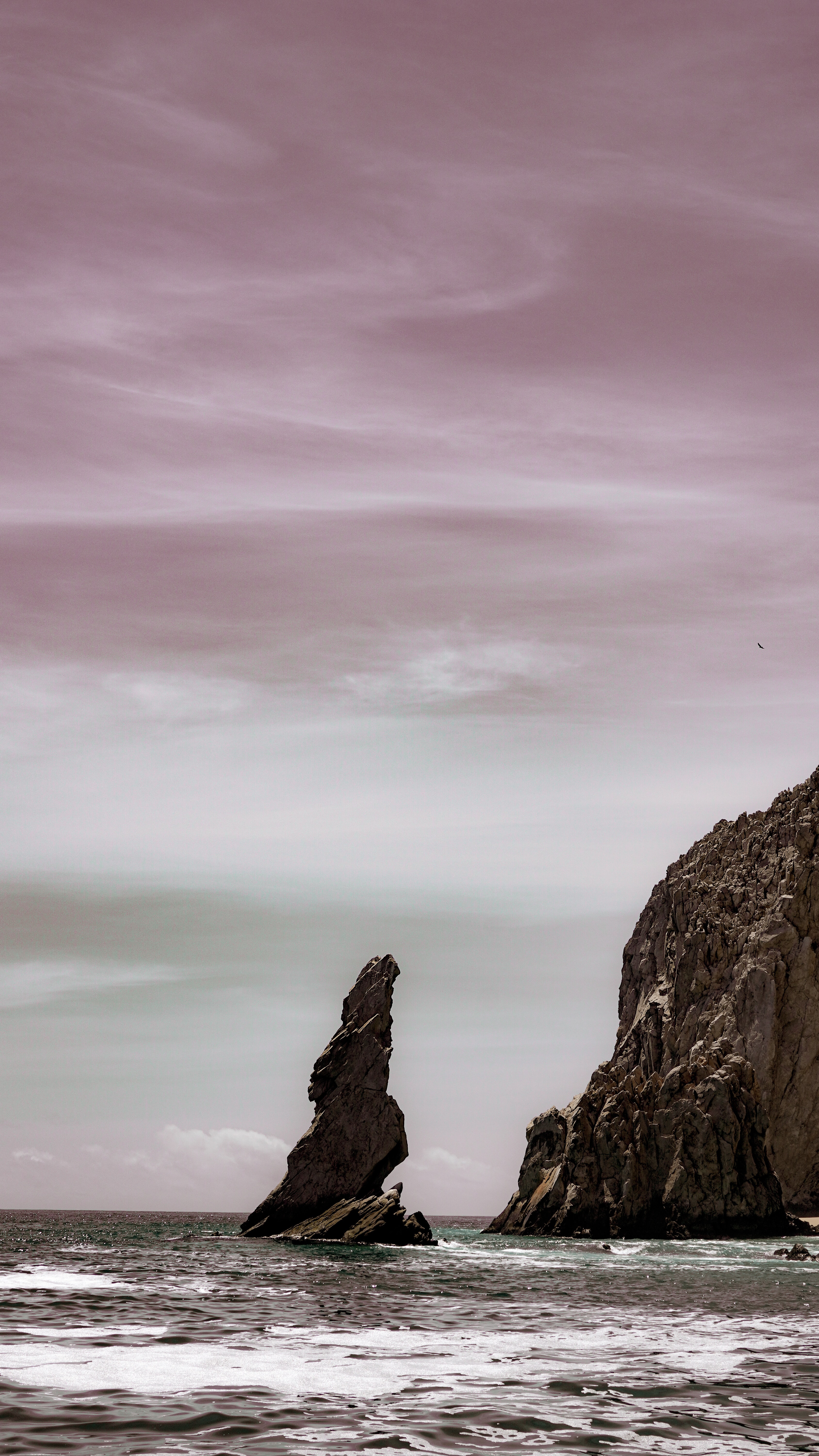 nature, sea, waves, rocks, wavy, cliff phone wallpaper