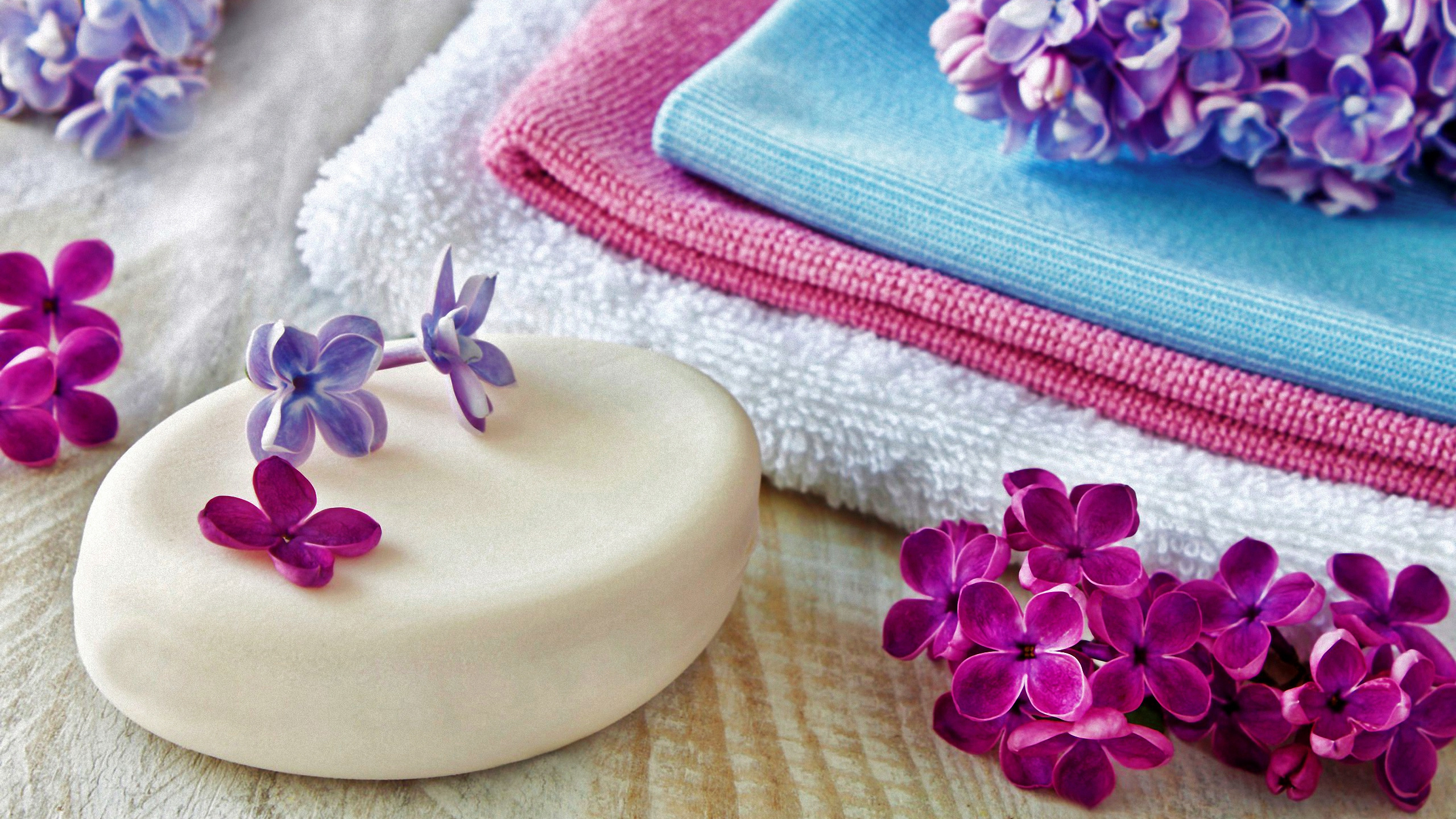 towel, man made, soap, flower HD Wallpaper for Phone