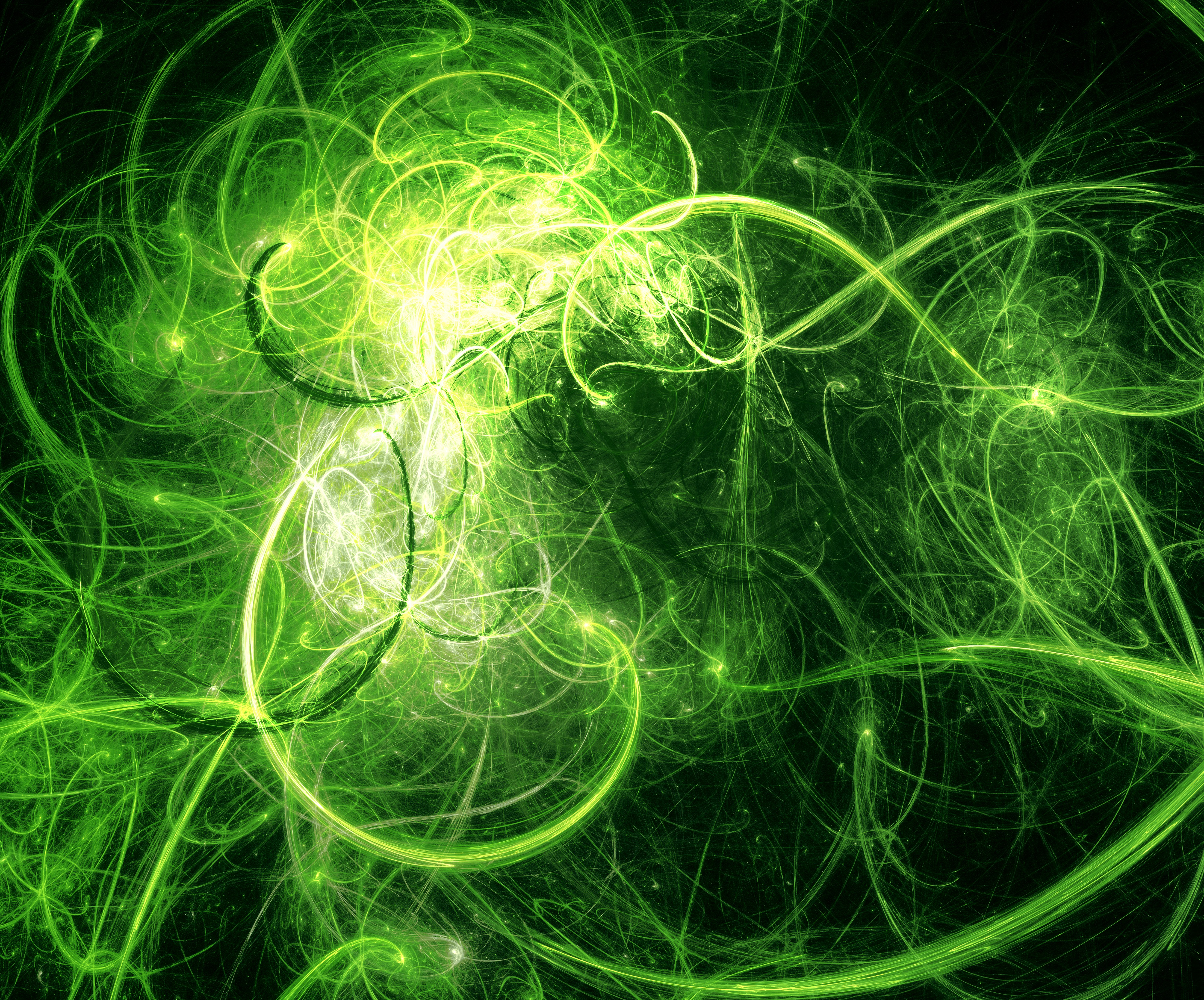 abstract, green, confused, fractal, glow, intricate