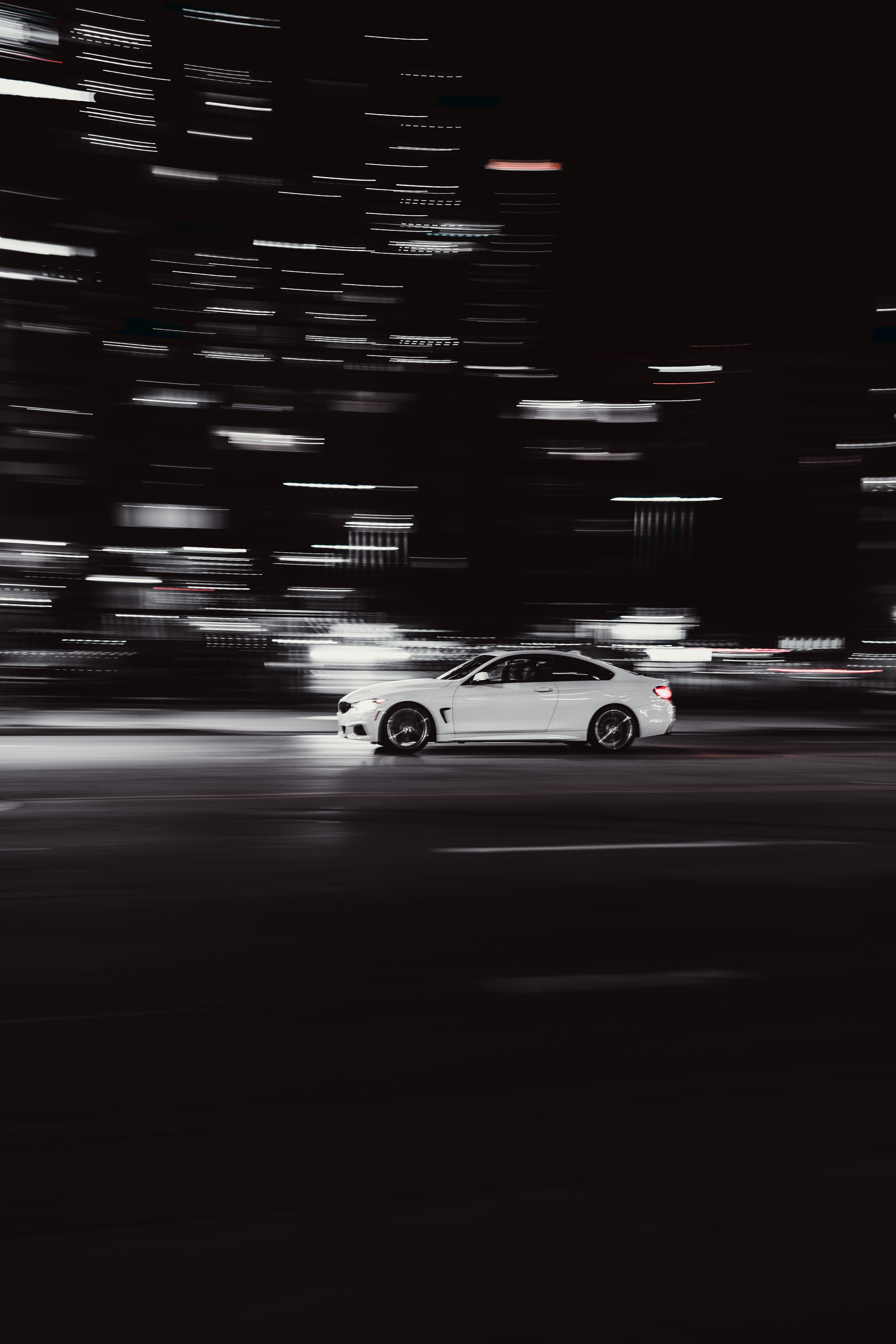 car, neon, cars, road, traffic, movement wallpaper for mobile