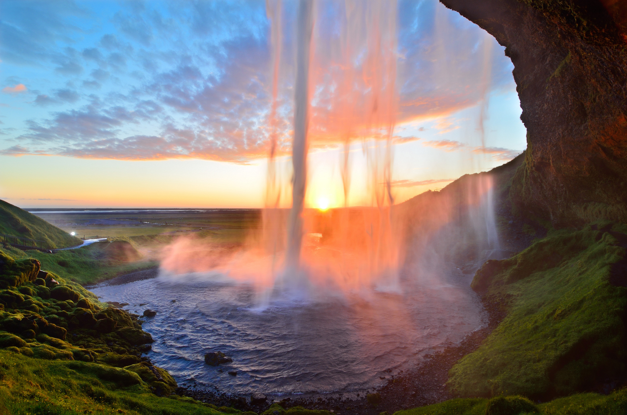 309993 Заставки и Обои Водопады на телефон. Скачать сельяландсфосс, исландия, восход солнца, водопад картинки бесплатно