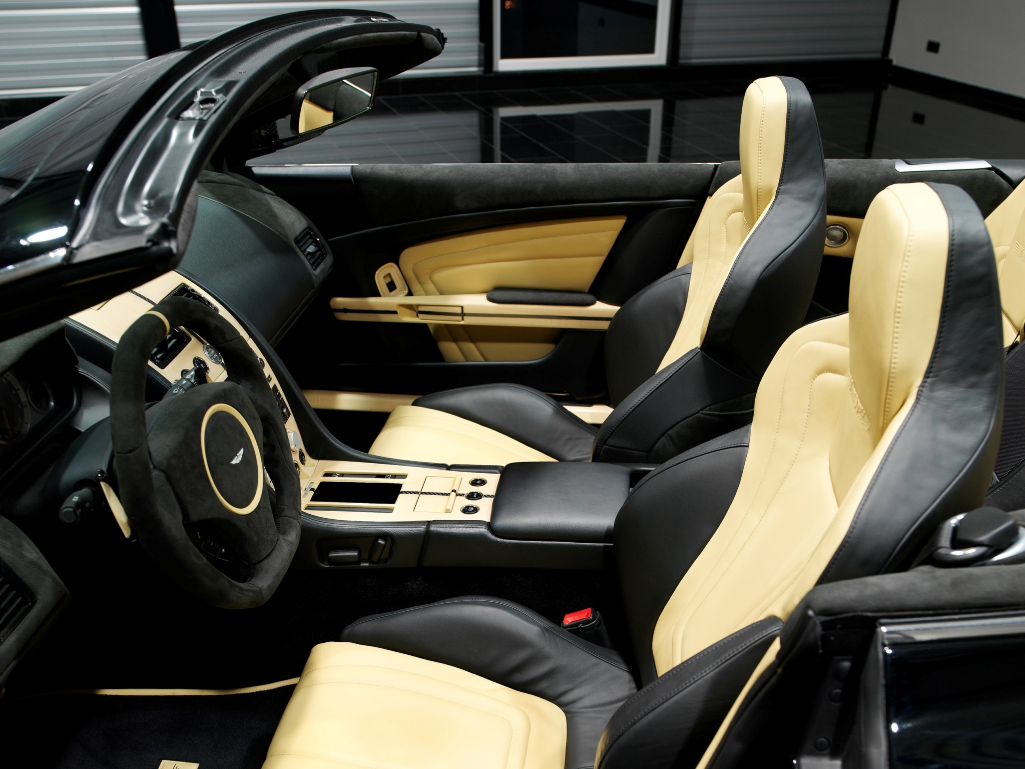 interior, aston martin, cars, 2008, steering wheel, rudder, salon, db9, mansory