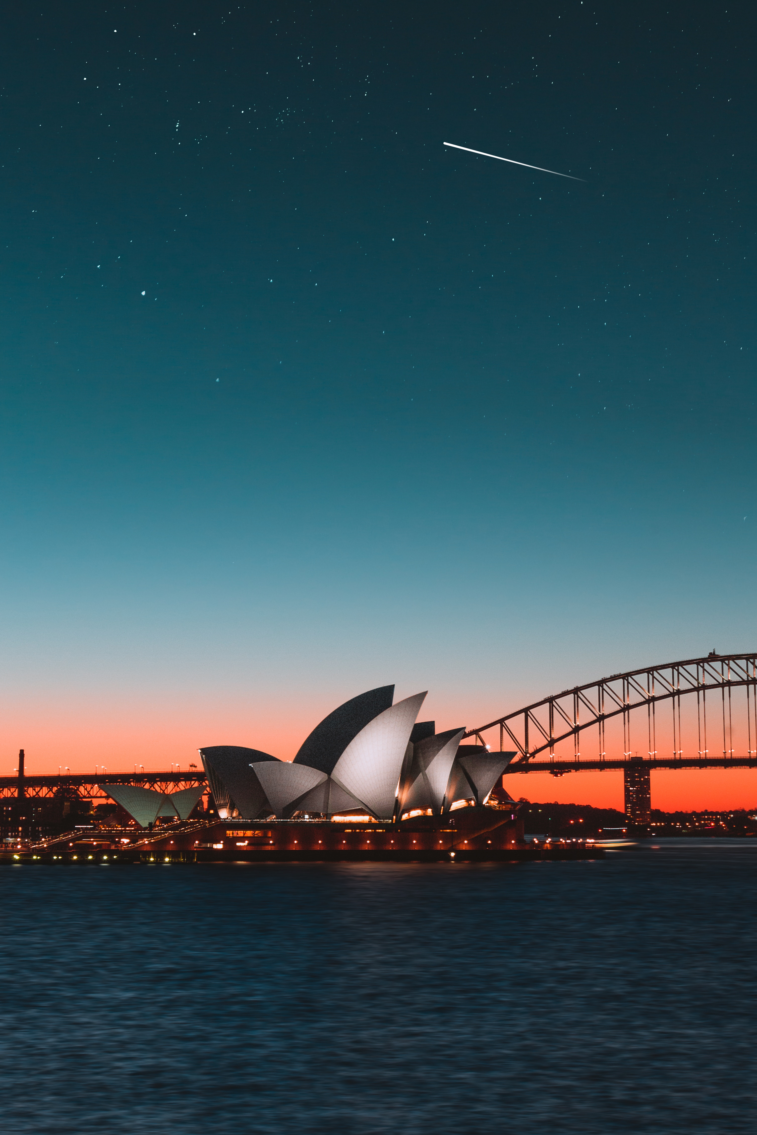 australia, sydney, harbor, cities, night city, bridge, sydney opera house