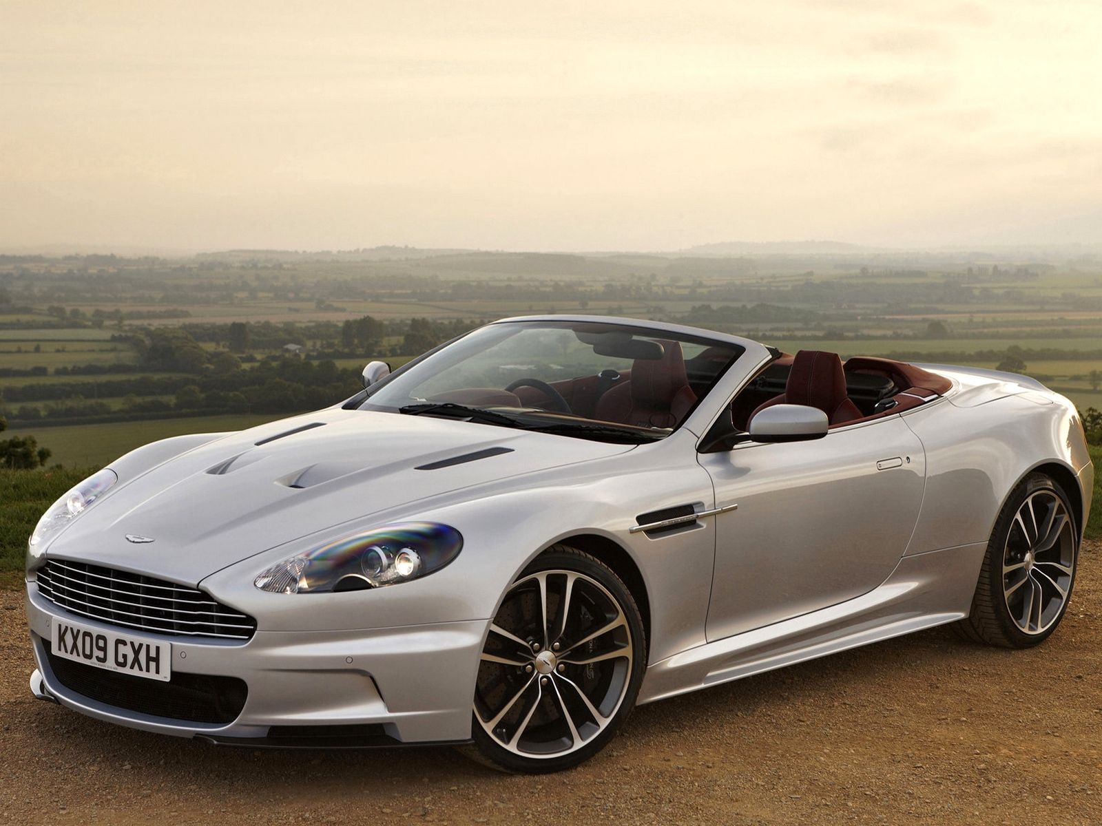 nature, aston martin, cars, side view, cabriolet, dbs, 2009, silver metallic