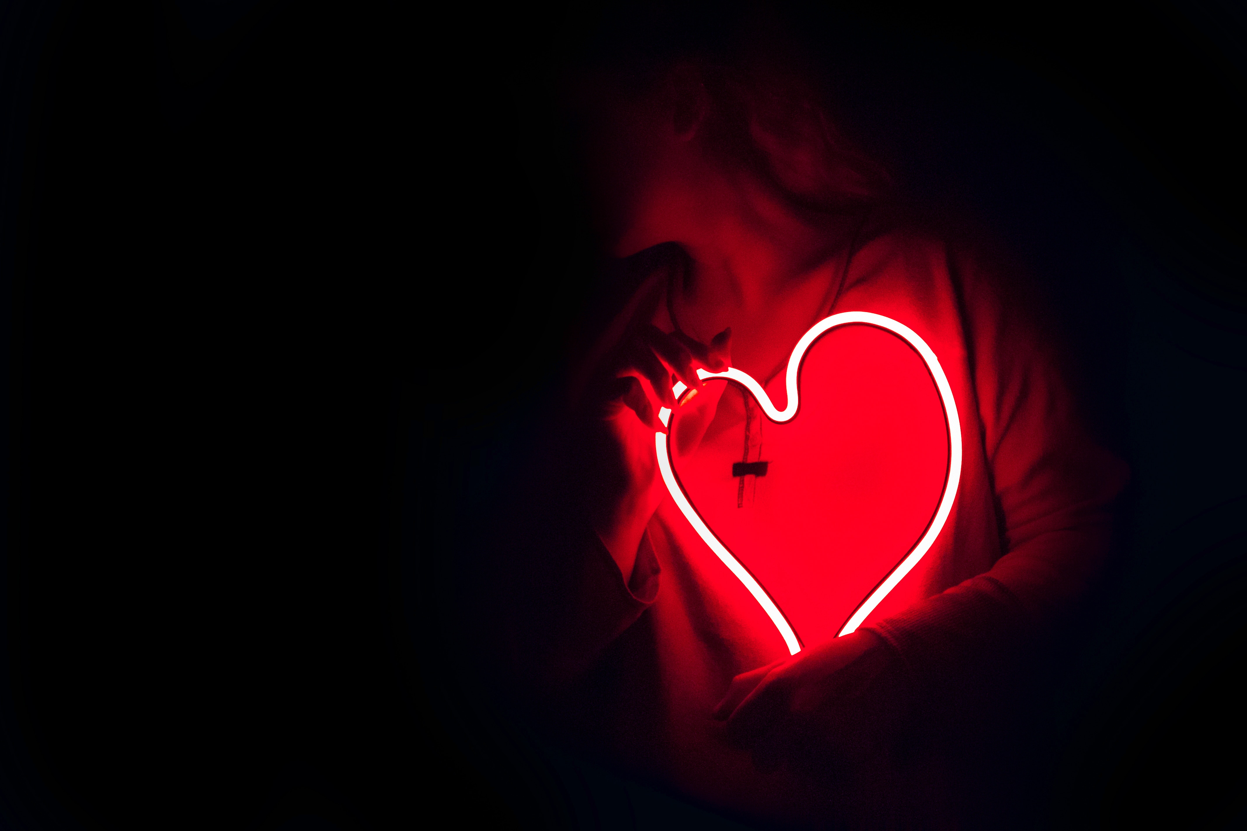86889 download wallpaper neon, love, shine, light, hands, heart screensavers and pictures for free