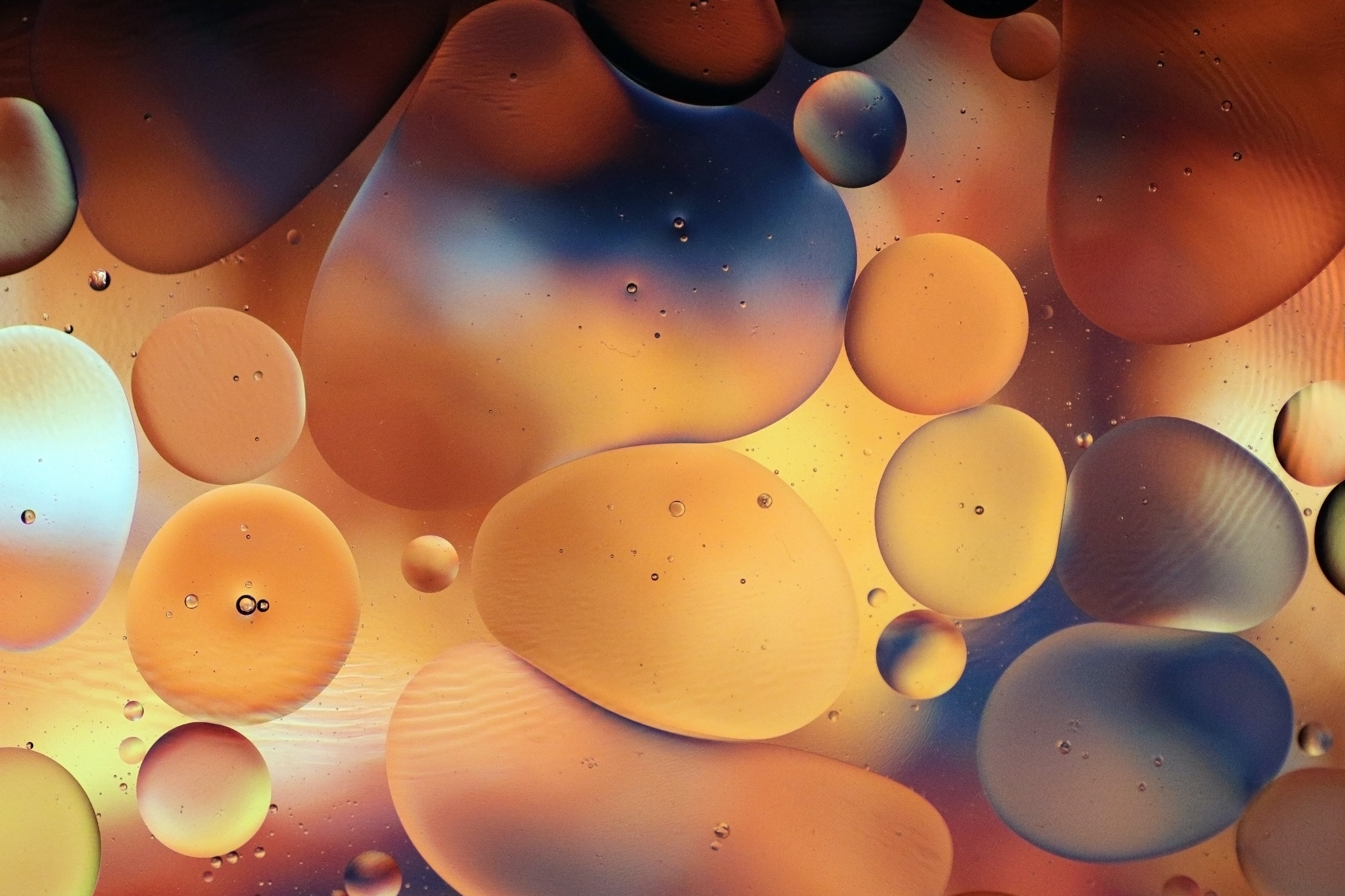 Mobile HD Wallpaper Gradient water, bubbles, form, abstract