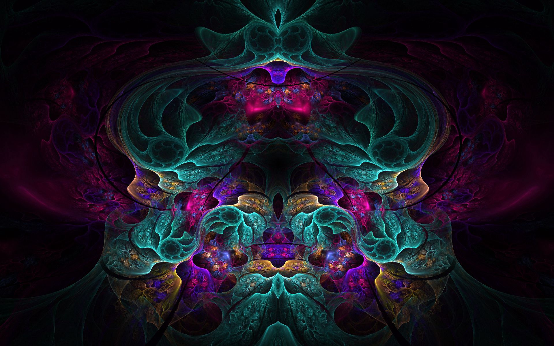 Mobile HD Wallpaper Colourful patterns, flowers, fractal, colorful
