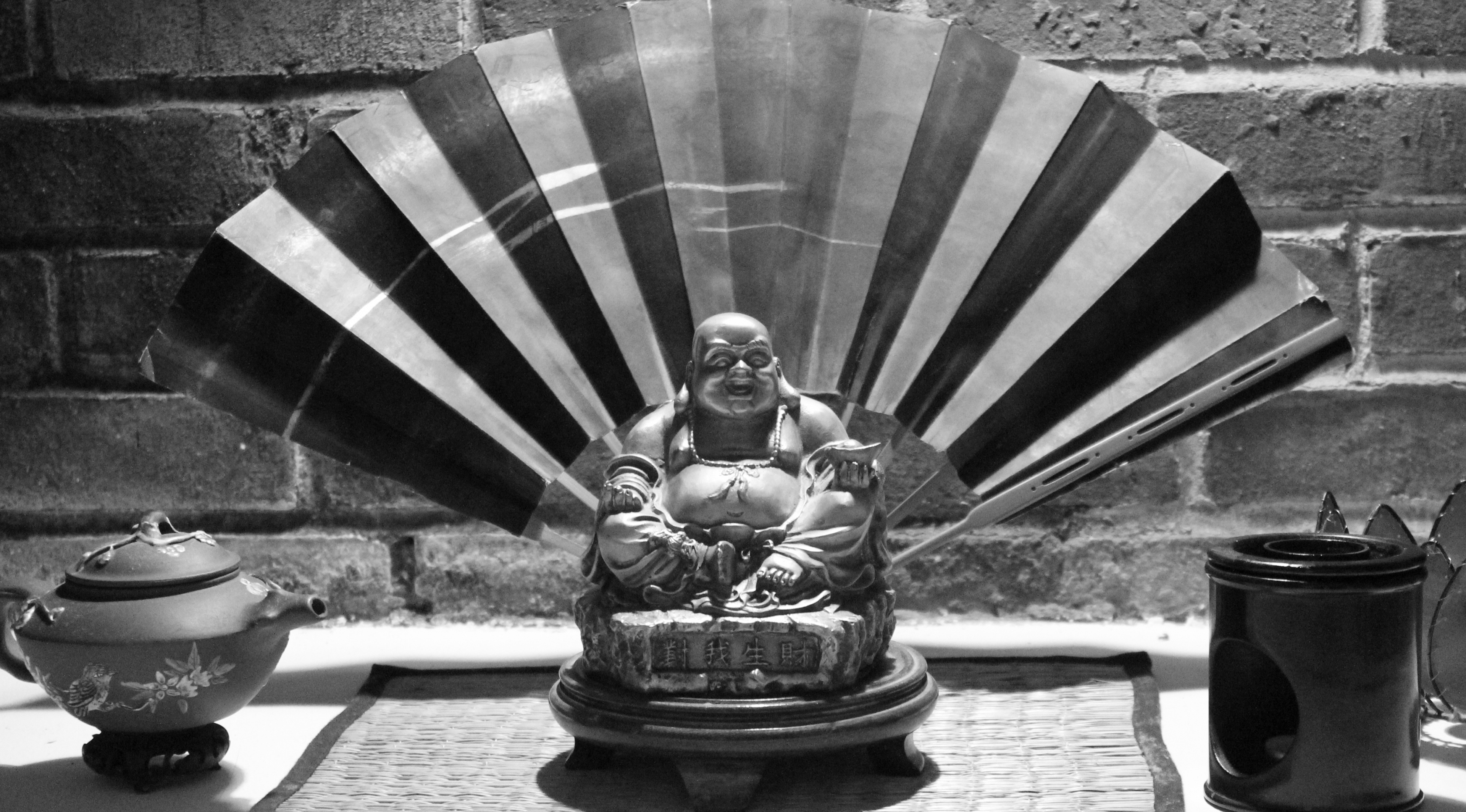buddha, religious, black & white