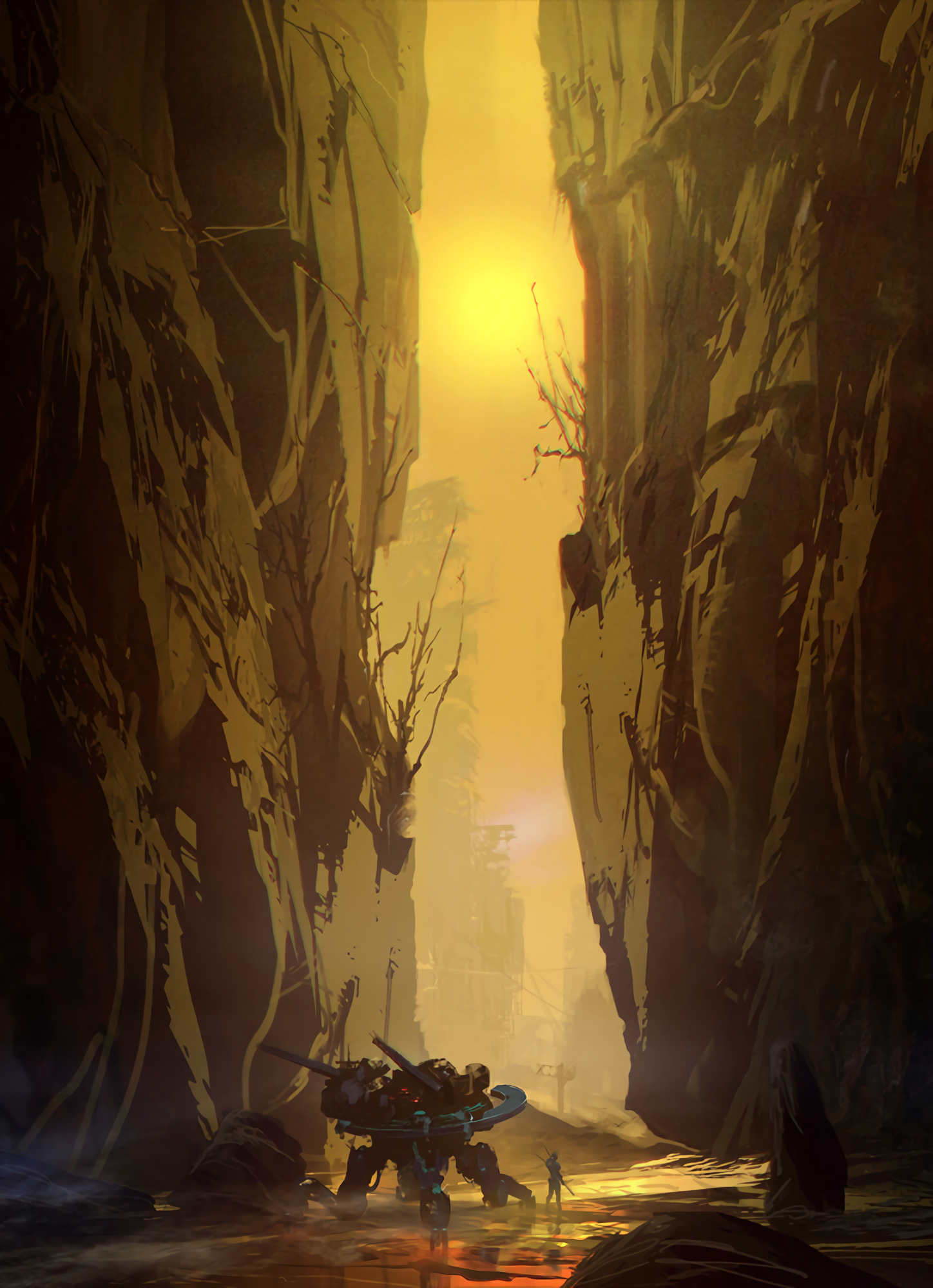 gorge, sci-fi, art, human, person, robot, fiction, that's incredible phone background