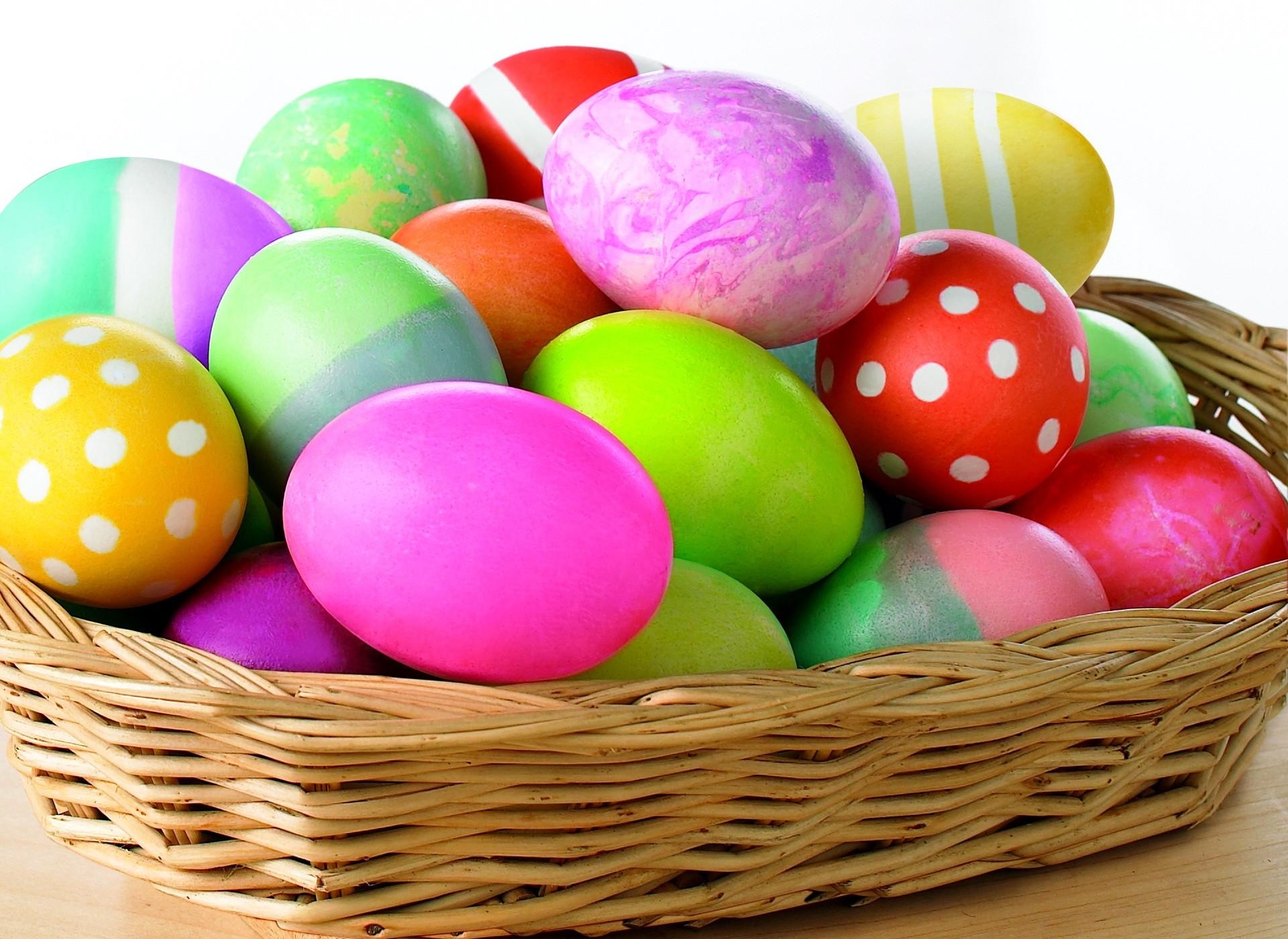 easter, holidays, eggs, mountain, bright, holiday, colorful, basket, painted wallpaper for mobile