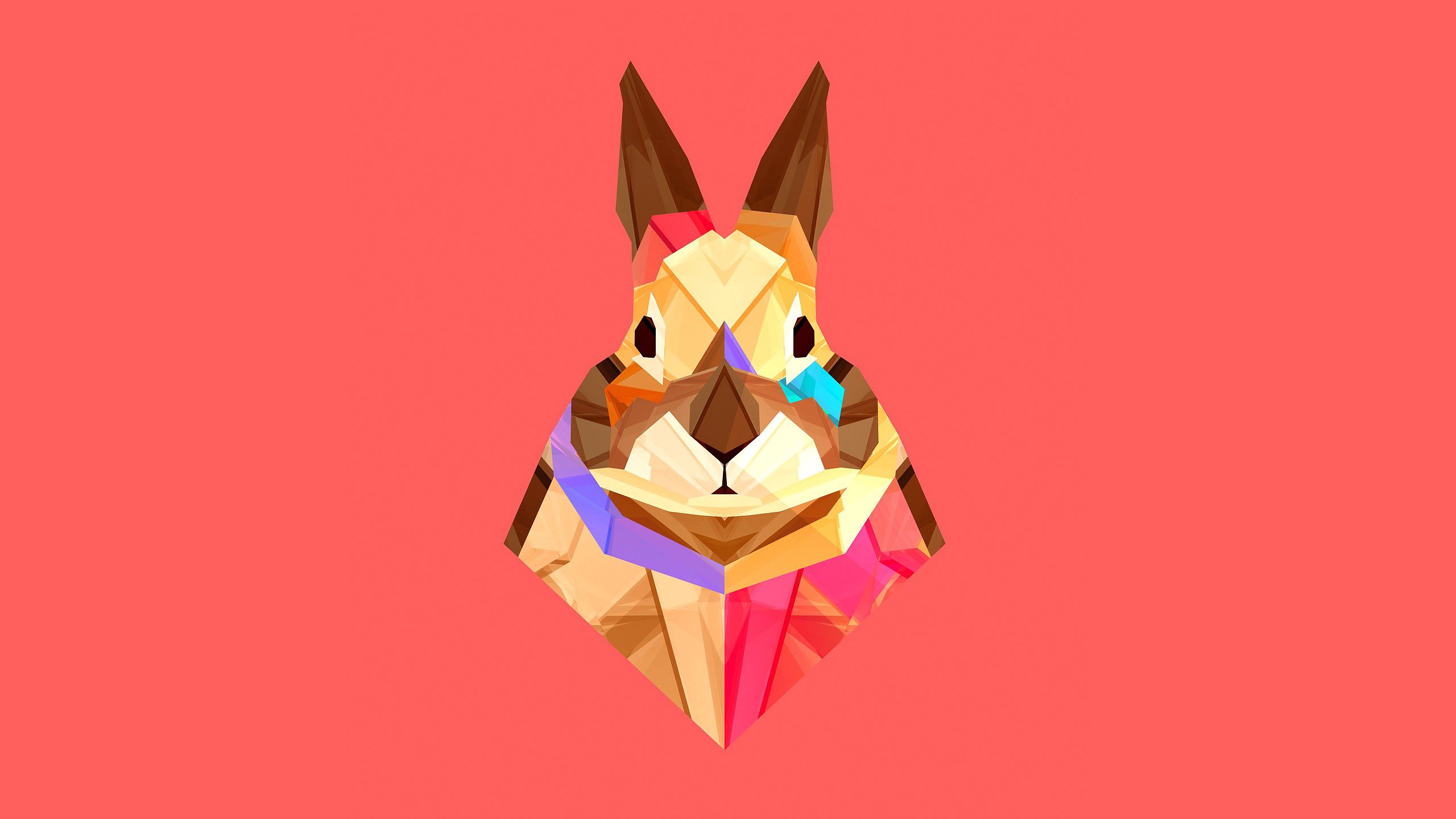 90790 Screensavers and Wallpapers Rabbit for phone. Download vector, multicolored, motley, stains, spots, rabbit, hare pictures for free