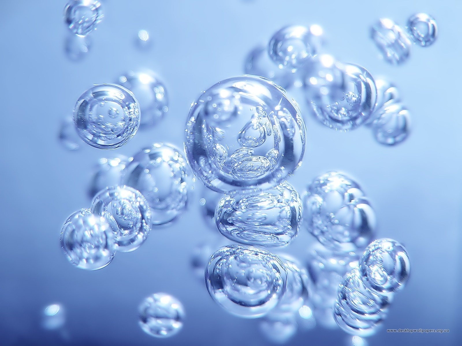wallpapers bubbles, water, background, drops, blue