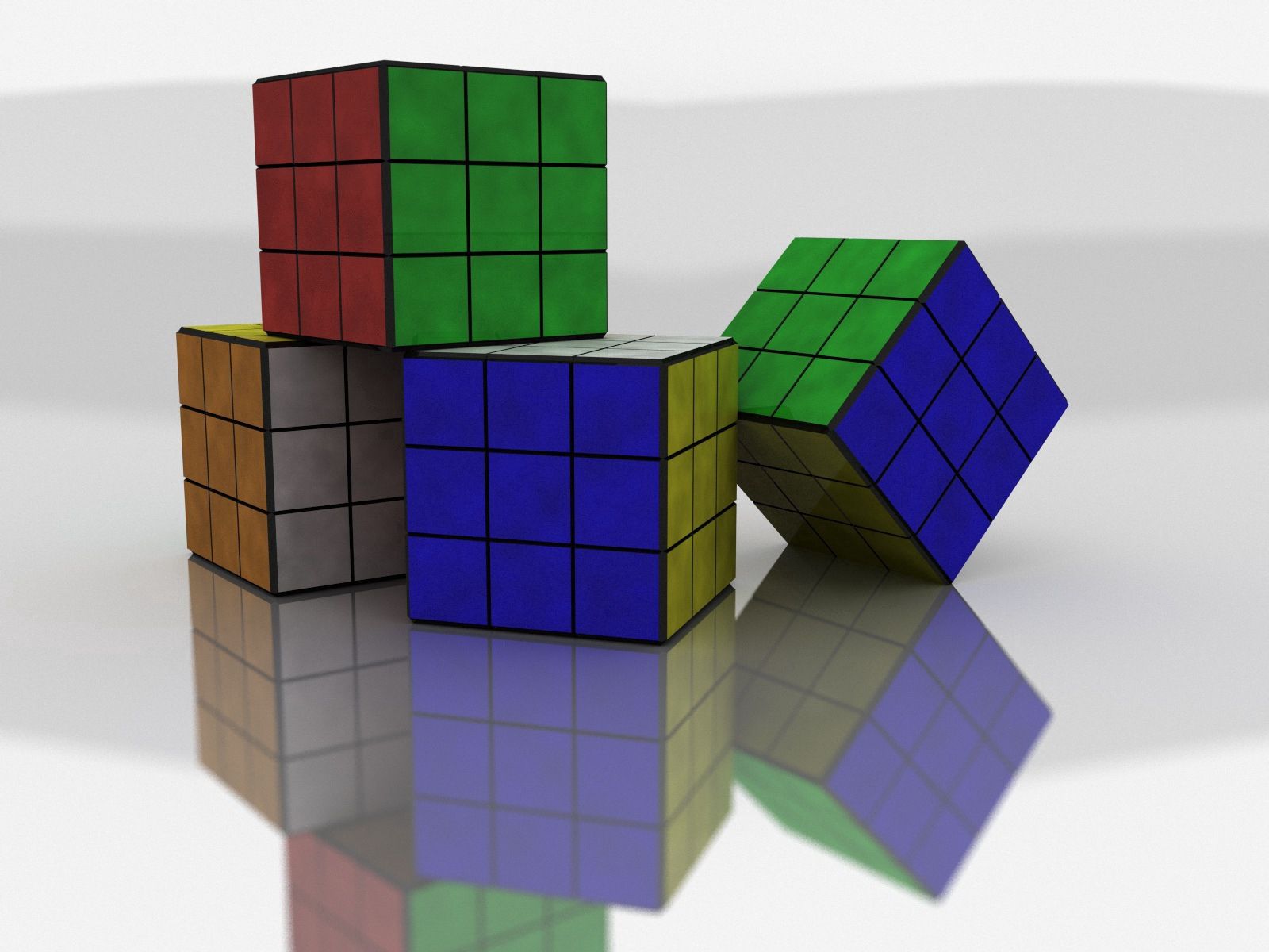 3d, multicolored, motley, form, dimensions (edit), dimension, rubik's cube UHD