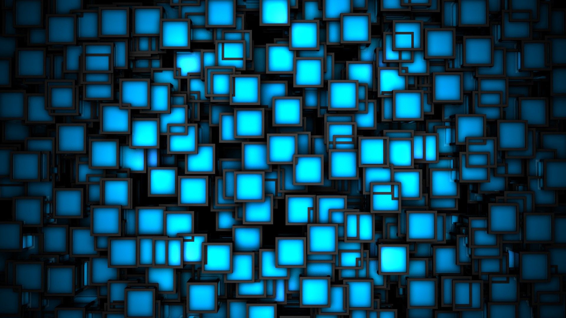117876 Hintergrundbild herunterladen abstrakt, schwarz, blau, licht, das schwarze, hell gefärbt, quadrate - Bildschirmschoner und Bilder kostenlos