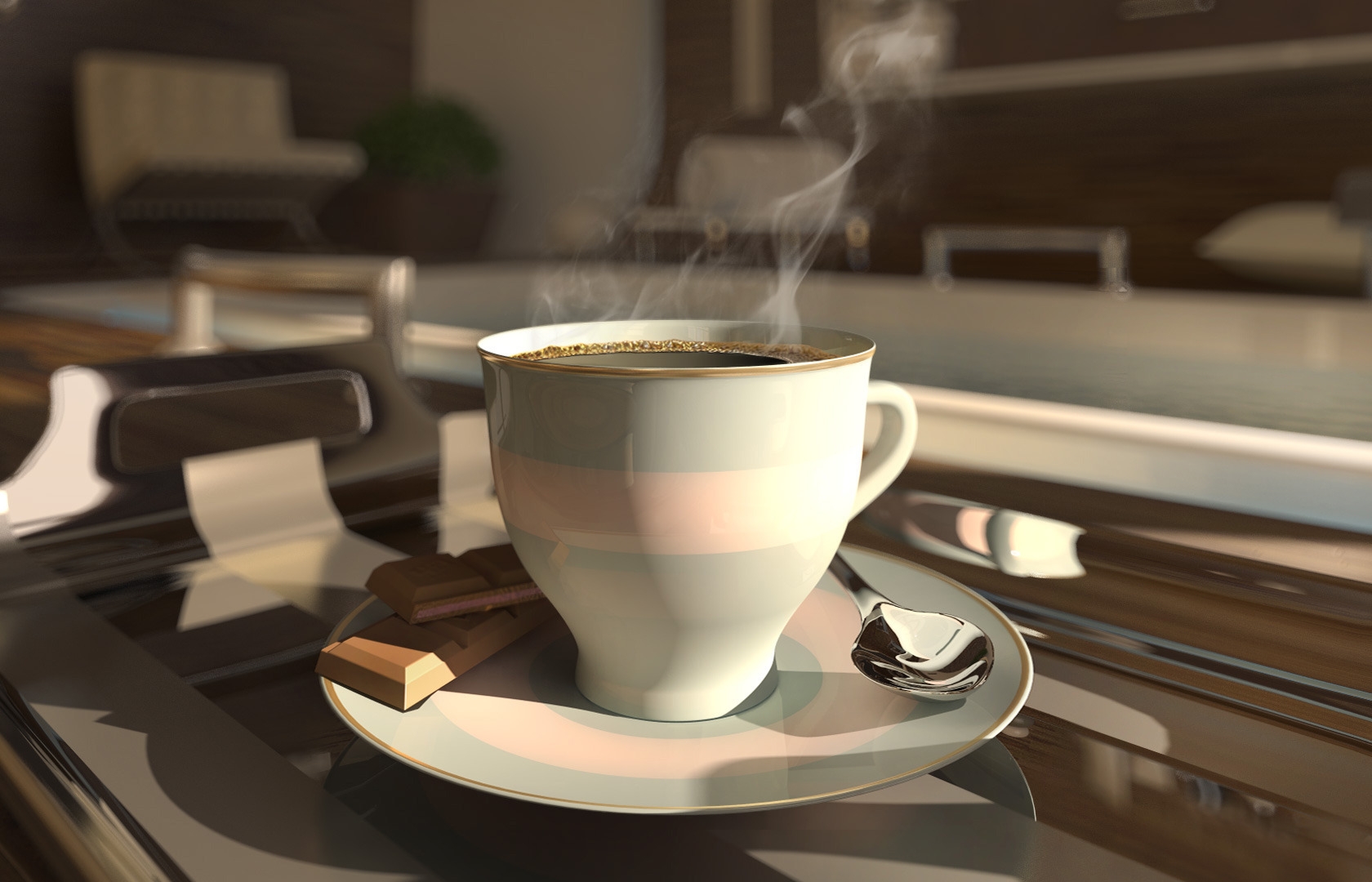Laden Sie das Schokolade, 3D, Eine Tasse, Tasse, Dampf-Bild kostenlos auf Ihren PC-Desktop herunter