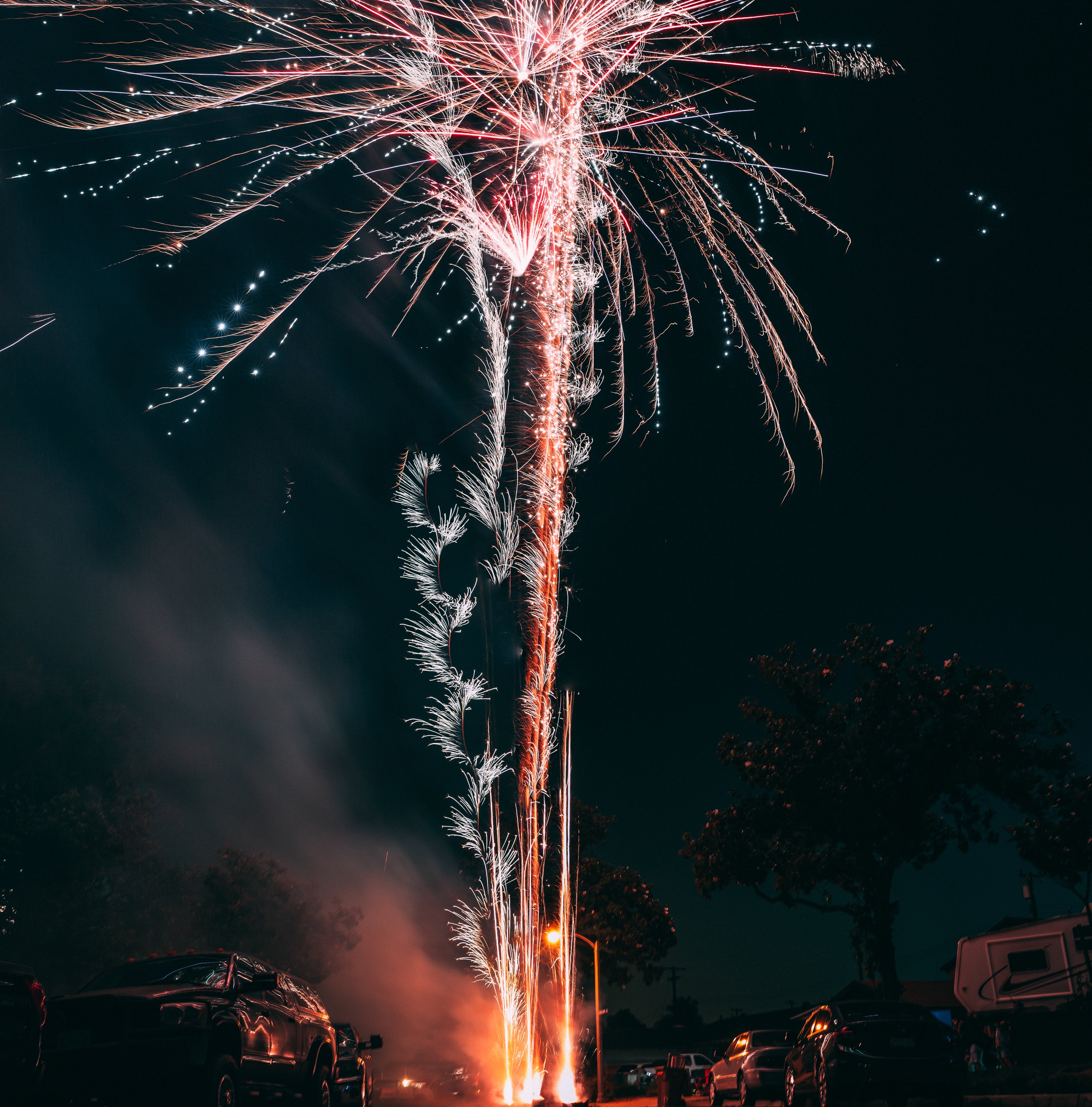 salute, holidays, night, sparks, holiday, fireworks, firework phone wallpaper