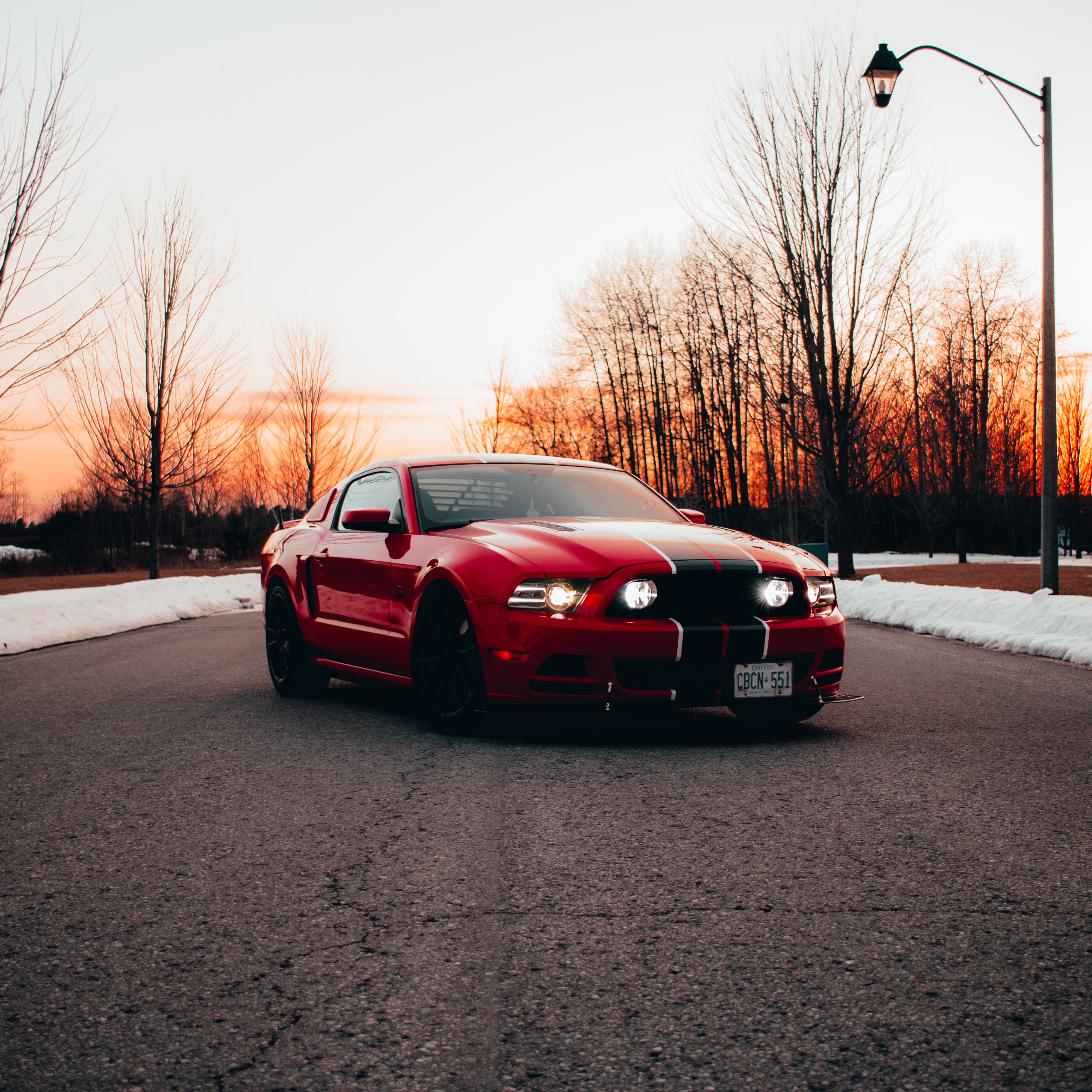 headlights, glow, cars, red, lights, car, machine for android