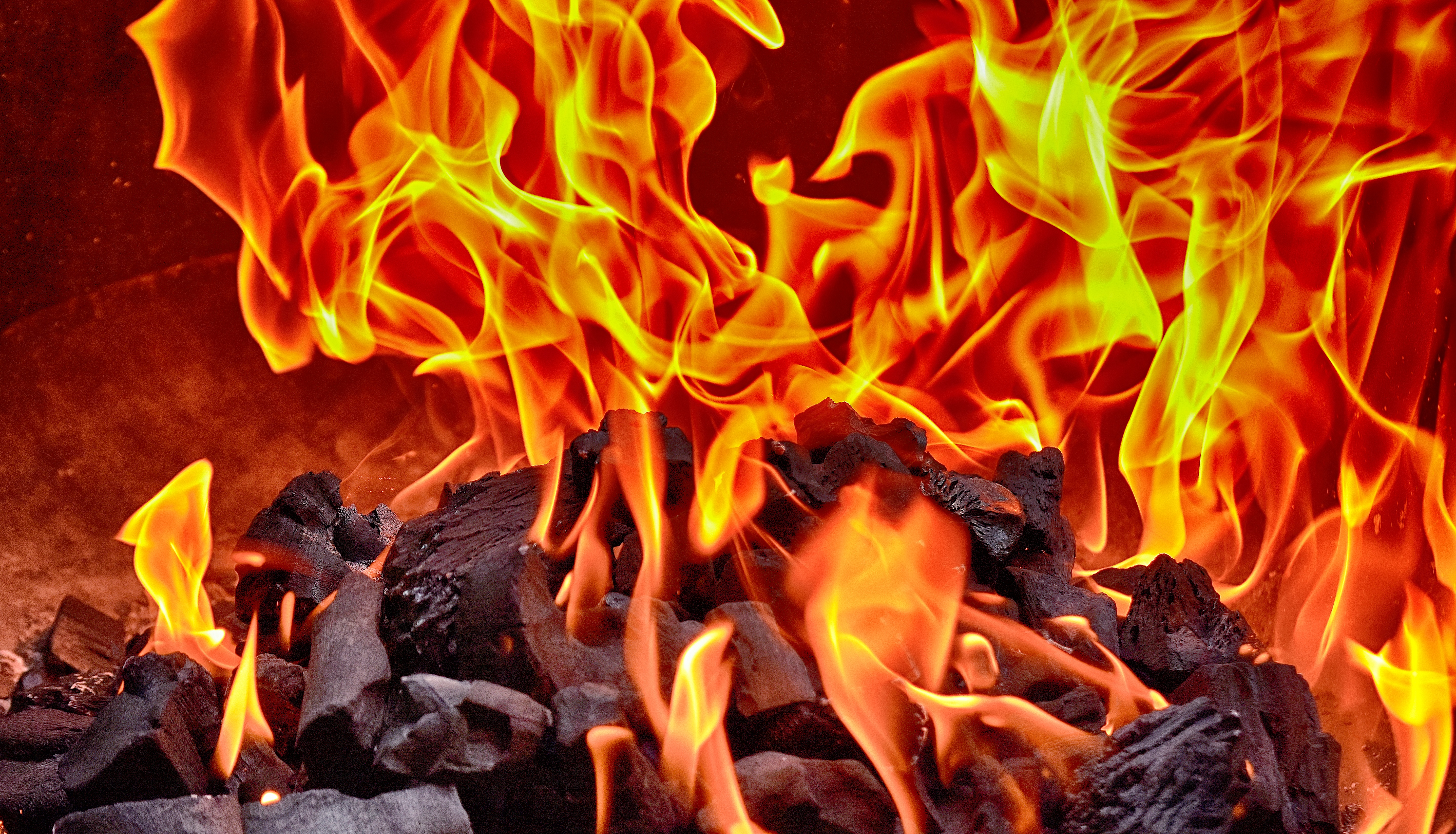 fire, bonfire, coals, flame, miscellanea, miscellaneous HD wallpaper