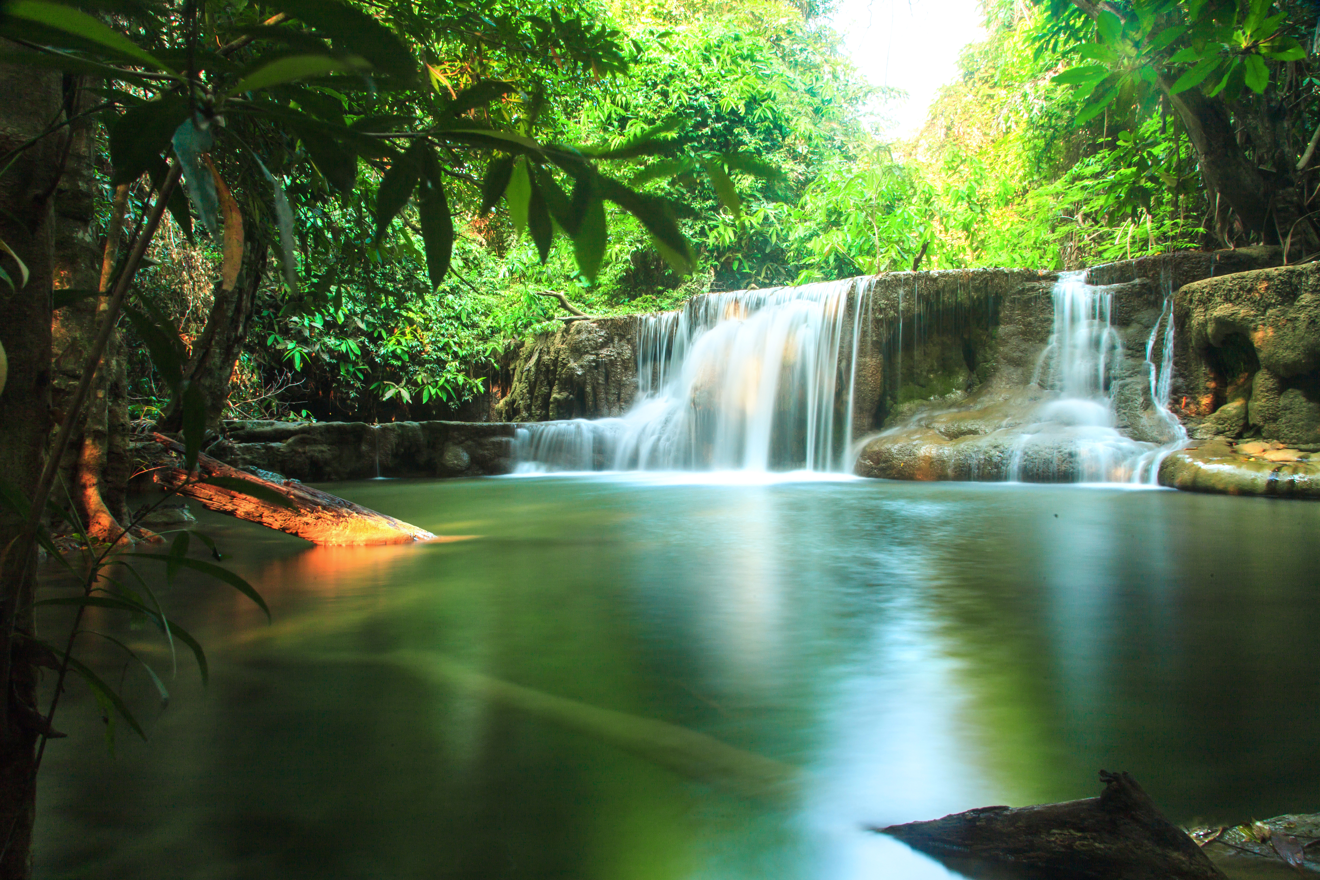 Free HD earth, waterfall, creek, nature, sunny, thailand, tropical, waterfalls