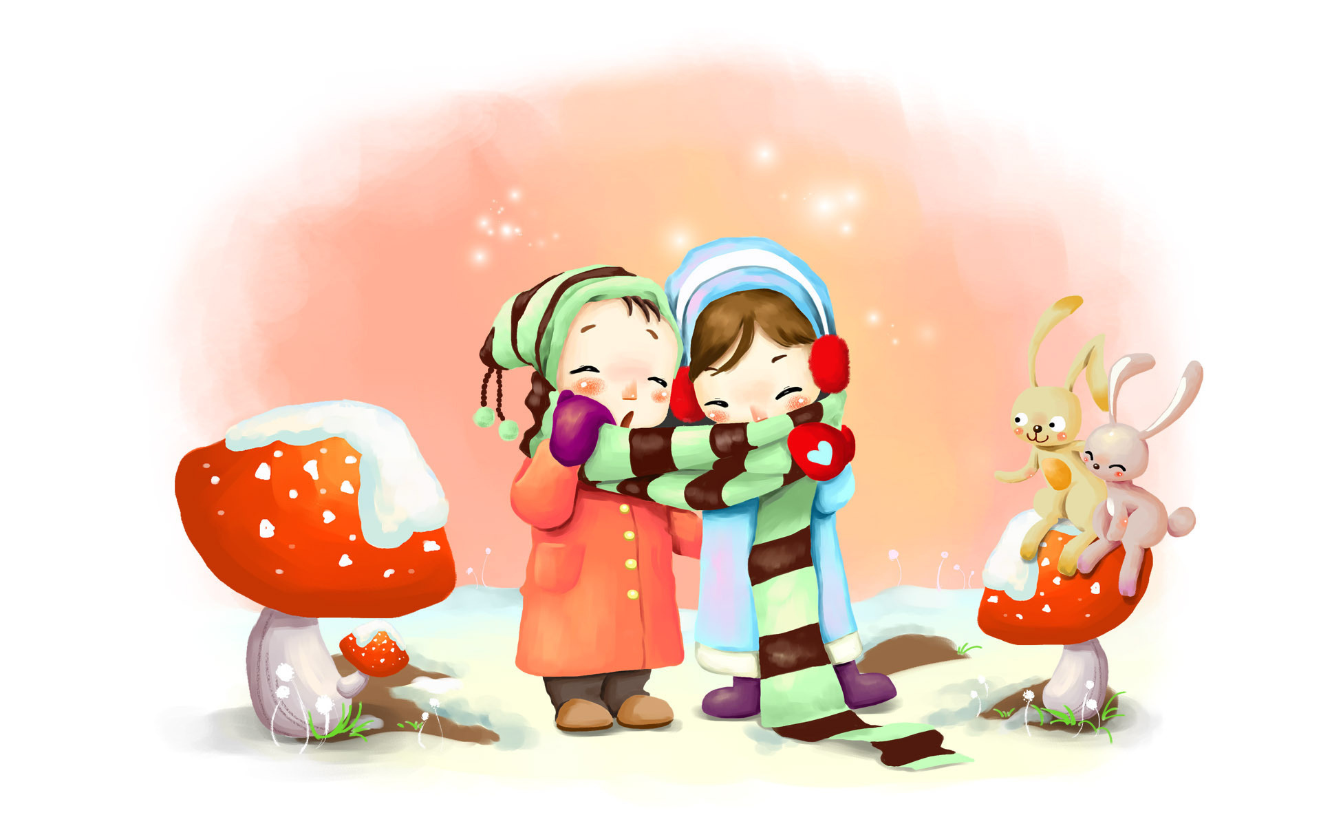 artistic, child, cold, mushroom, scarf, winter