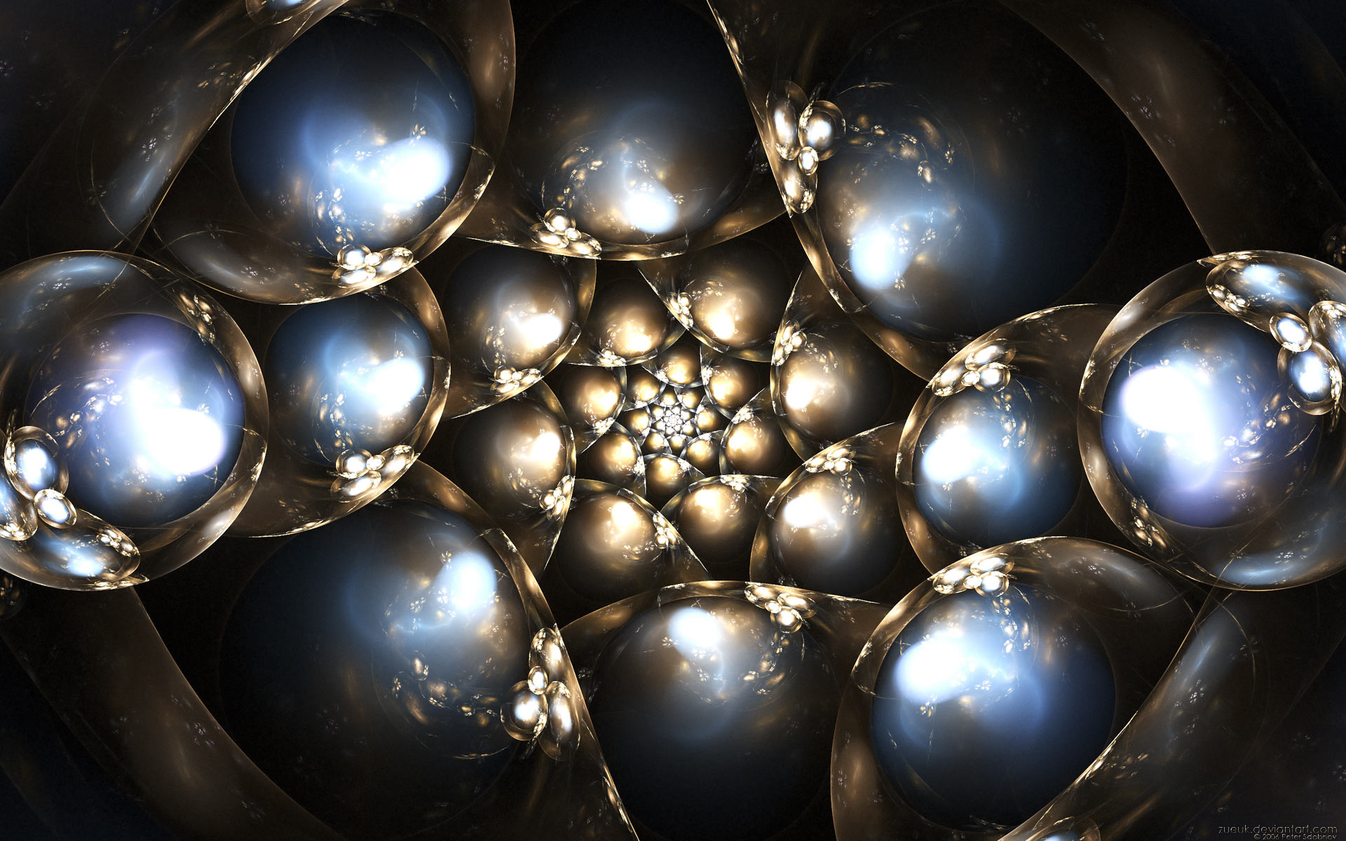 fractal, abstract, bubble, pattern, sphere mobile wallpaper