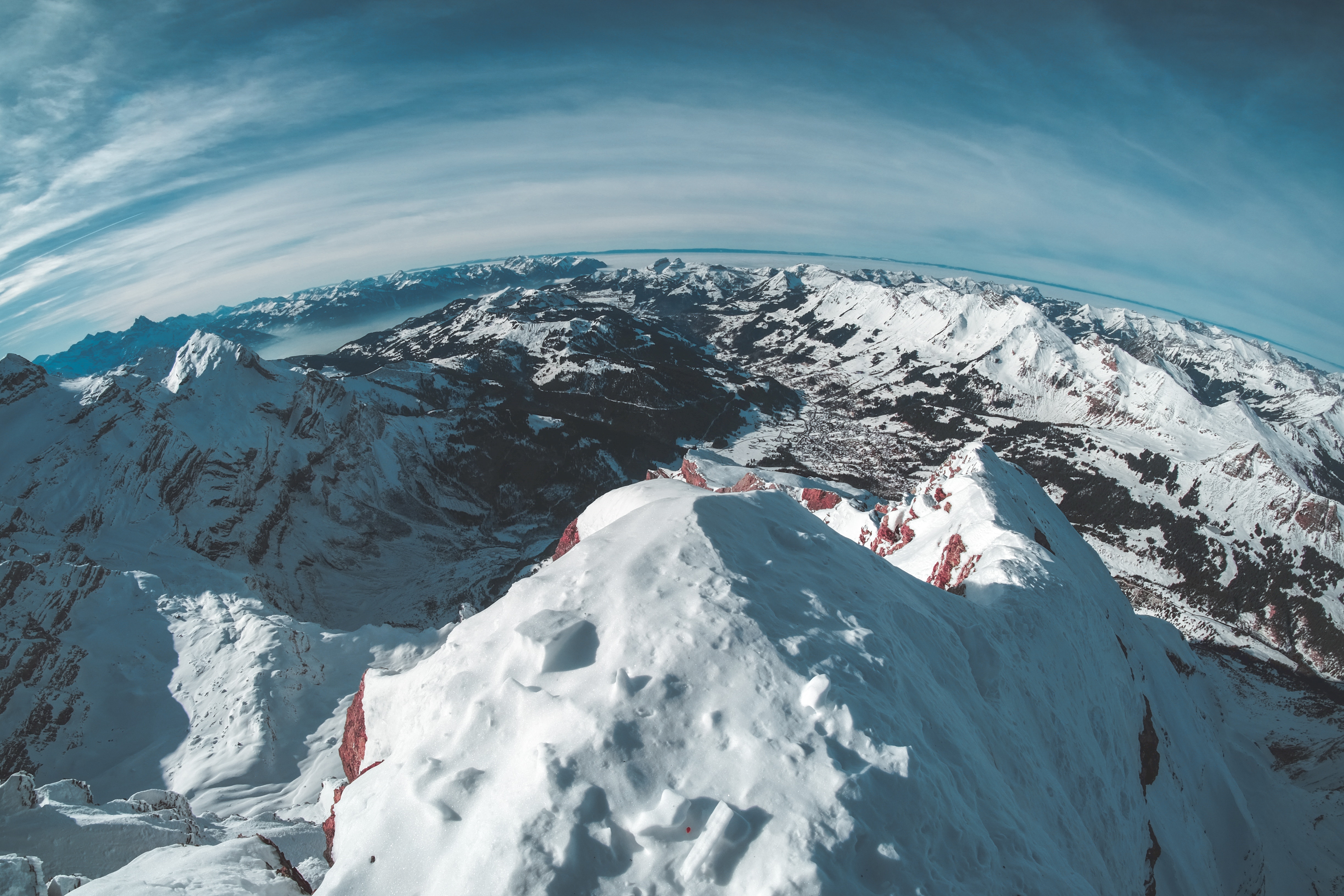 Cool HD Wallpaper nature, mountains, top, snowbound