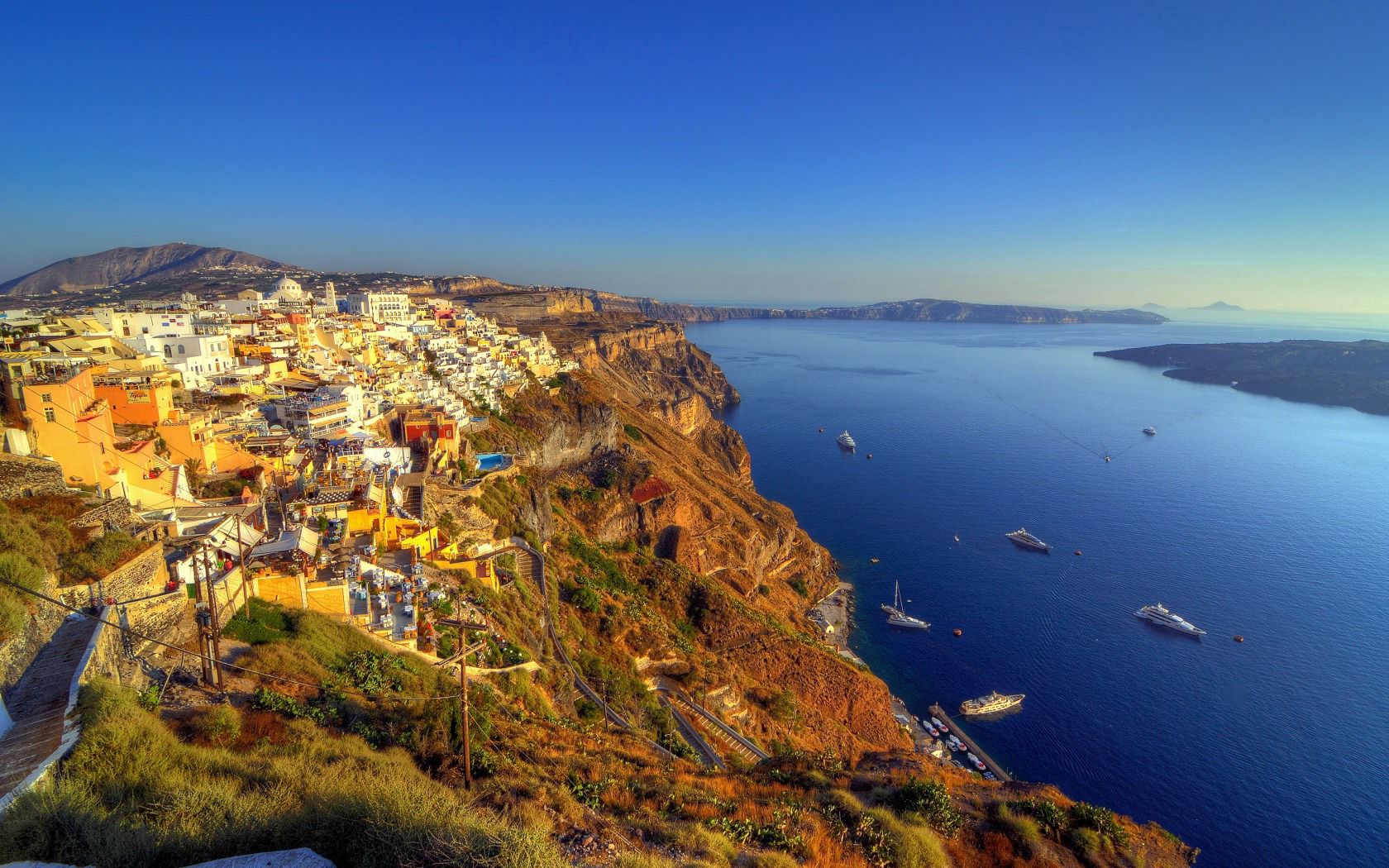 Laden Sie Santorini HD-Desktop-Hintergründe herunter