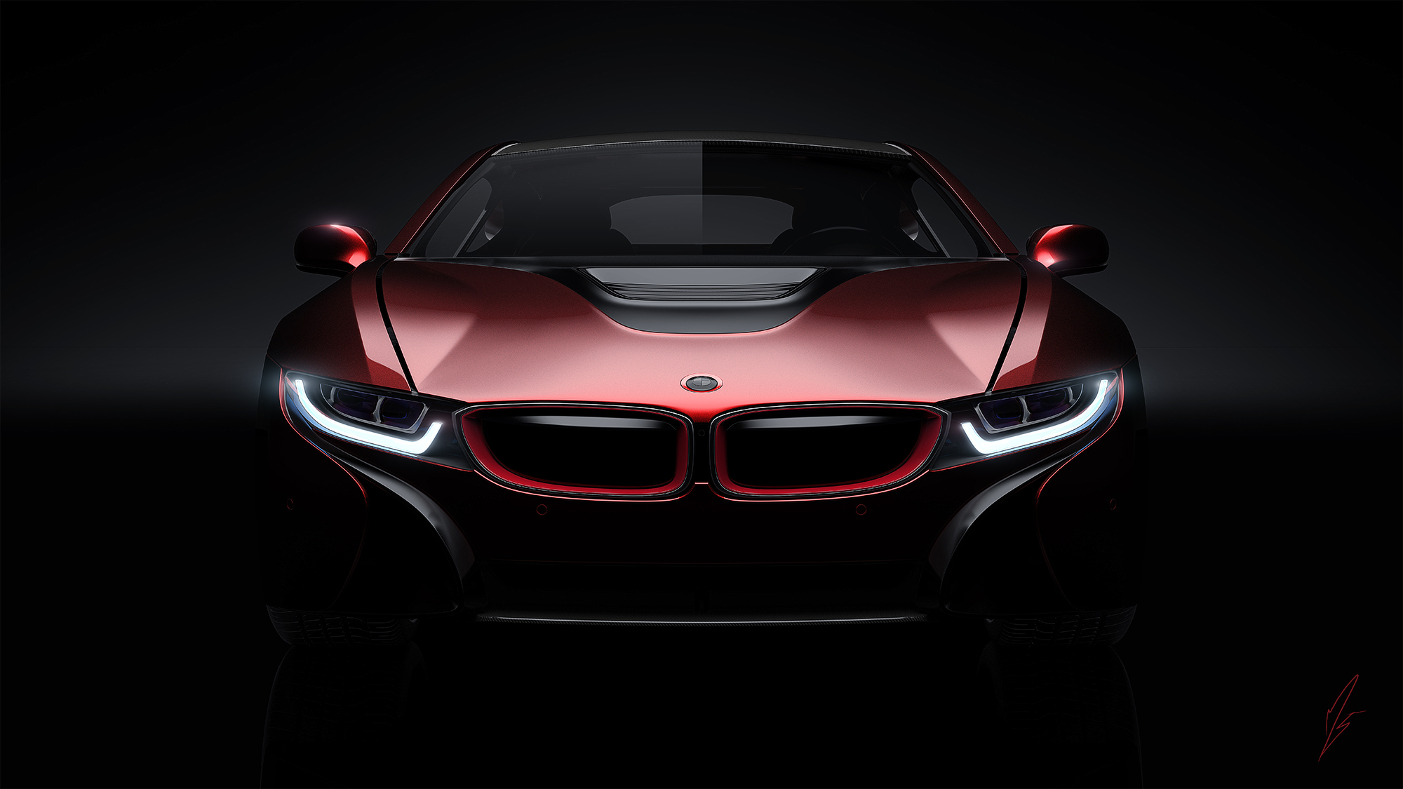 134740 download wallpaper cars, bmw, front view, concept, i8 screensavers and pictures for free