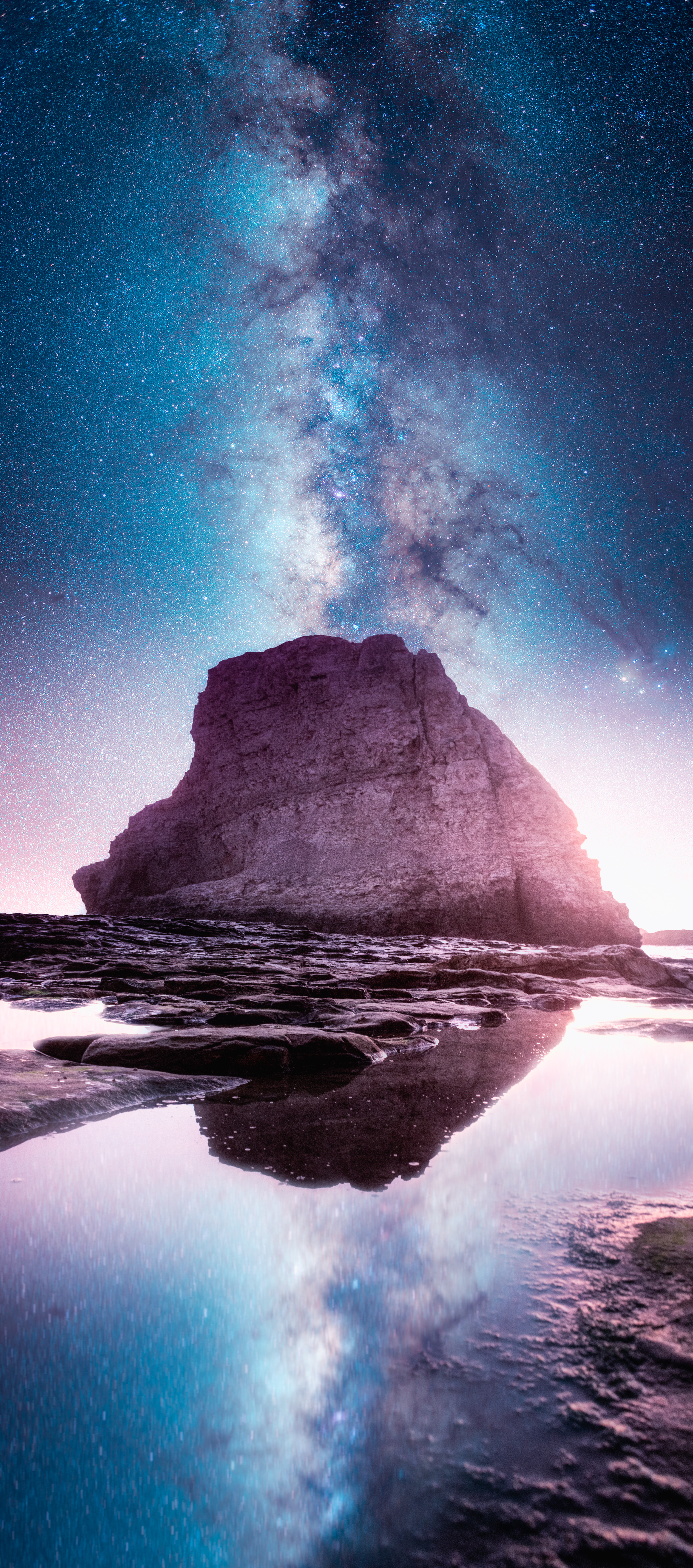 milky way, rock, united states, nature Full HD