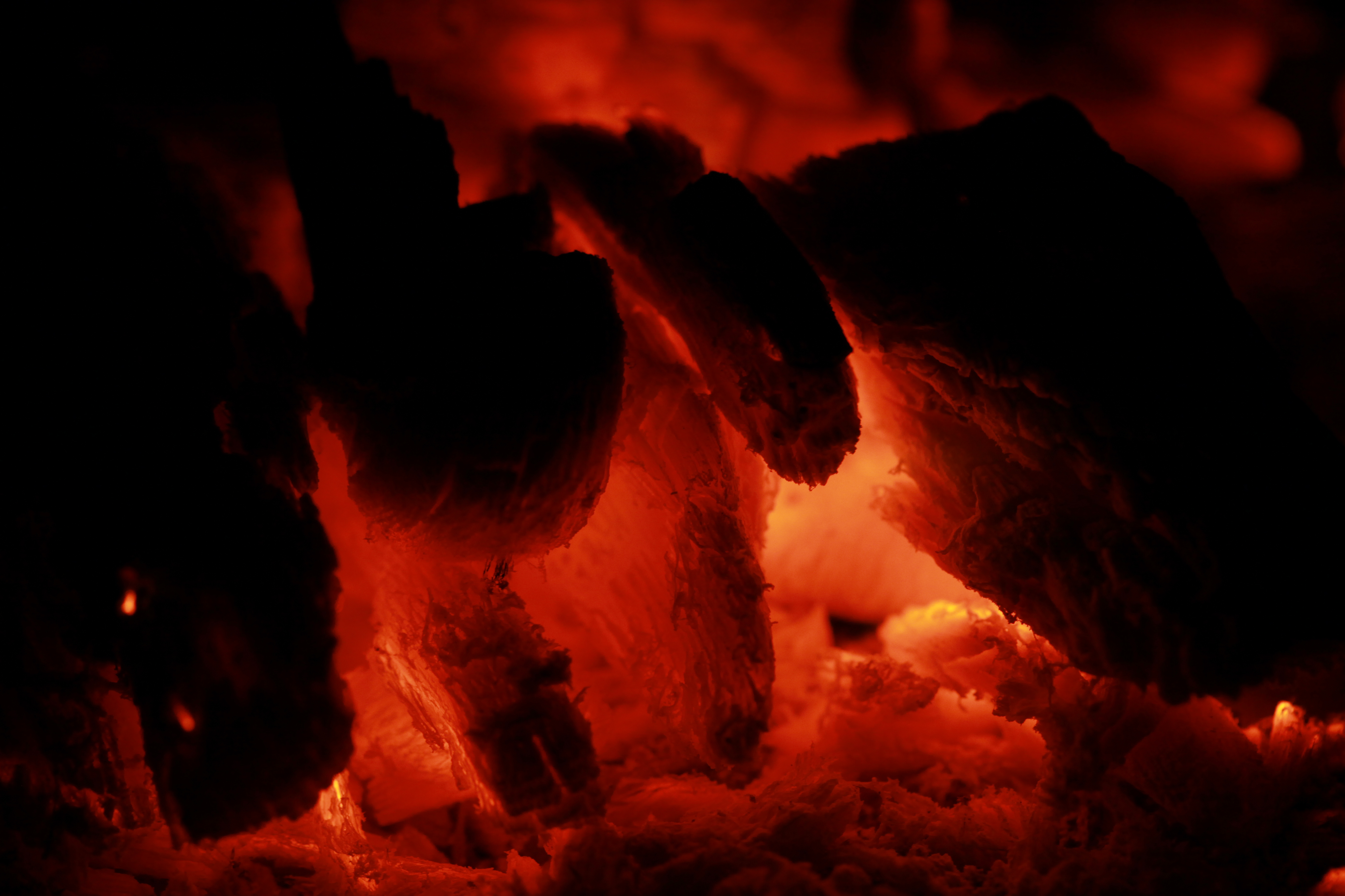 HD wallpaper fire, bonfire, coals, macro, ash, smoldering, smouldering