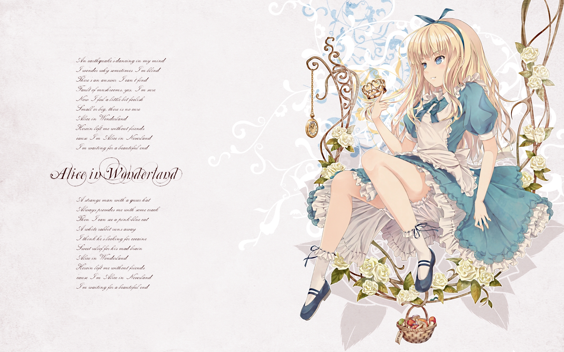 anime, alice in wonderland cell phone wallpapers