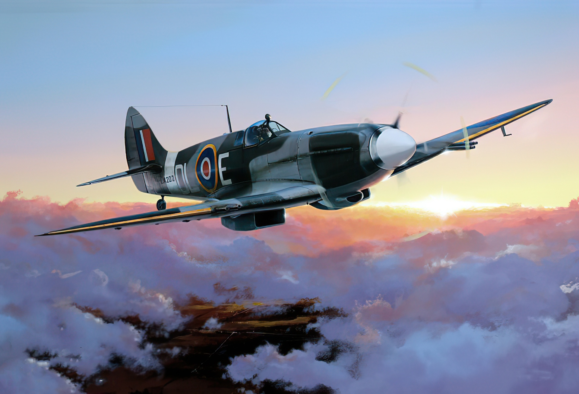 Спидфаер. Supermarine Spitfire. Supermarine Spitfire ww2. Ivan Berryman художник. Cranston Fine Arts Авиация.