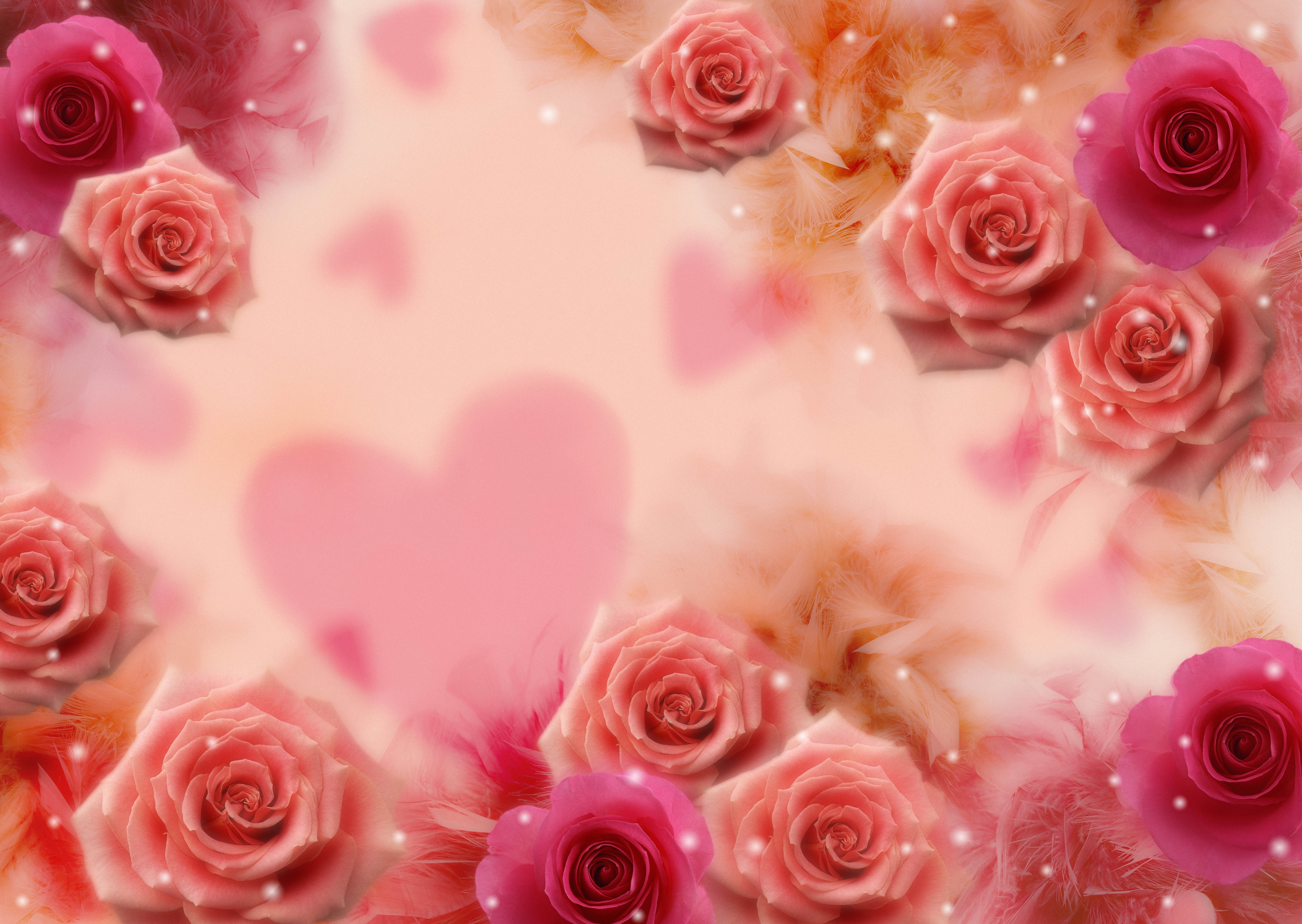 background, love, hearts, postcard High Definition image