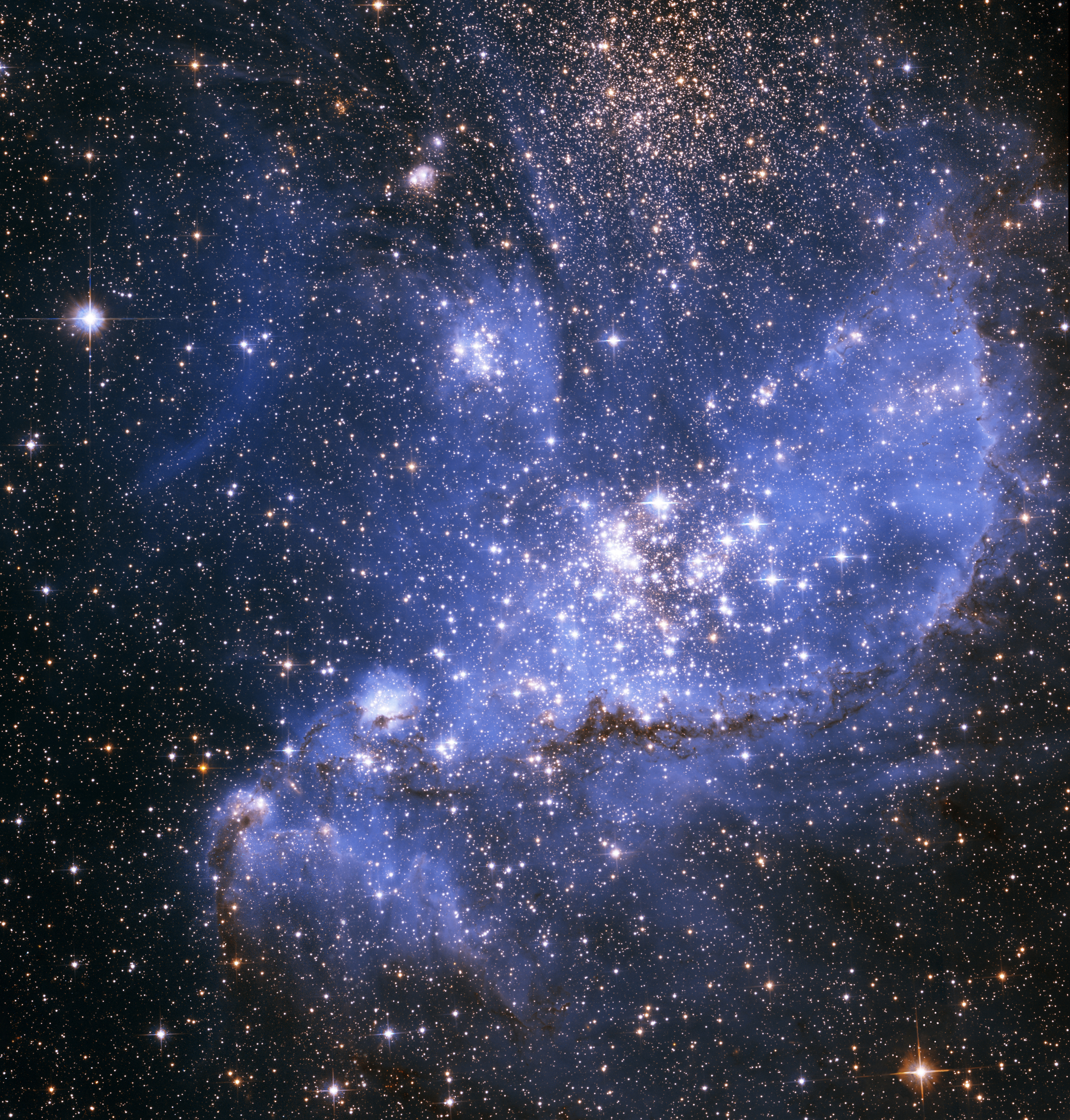 universe, stars, shining, nebula, galaxy, ngc 346 Full HD
