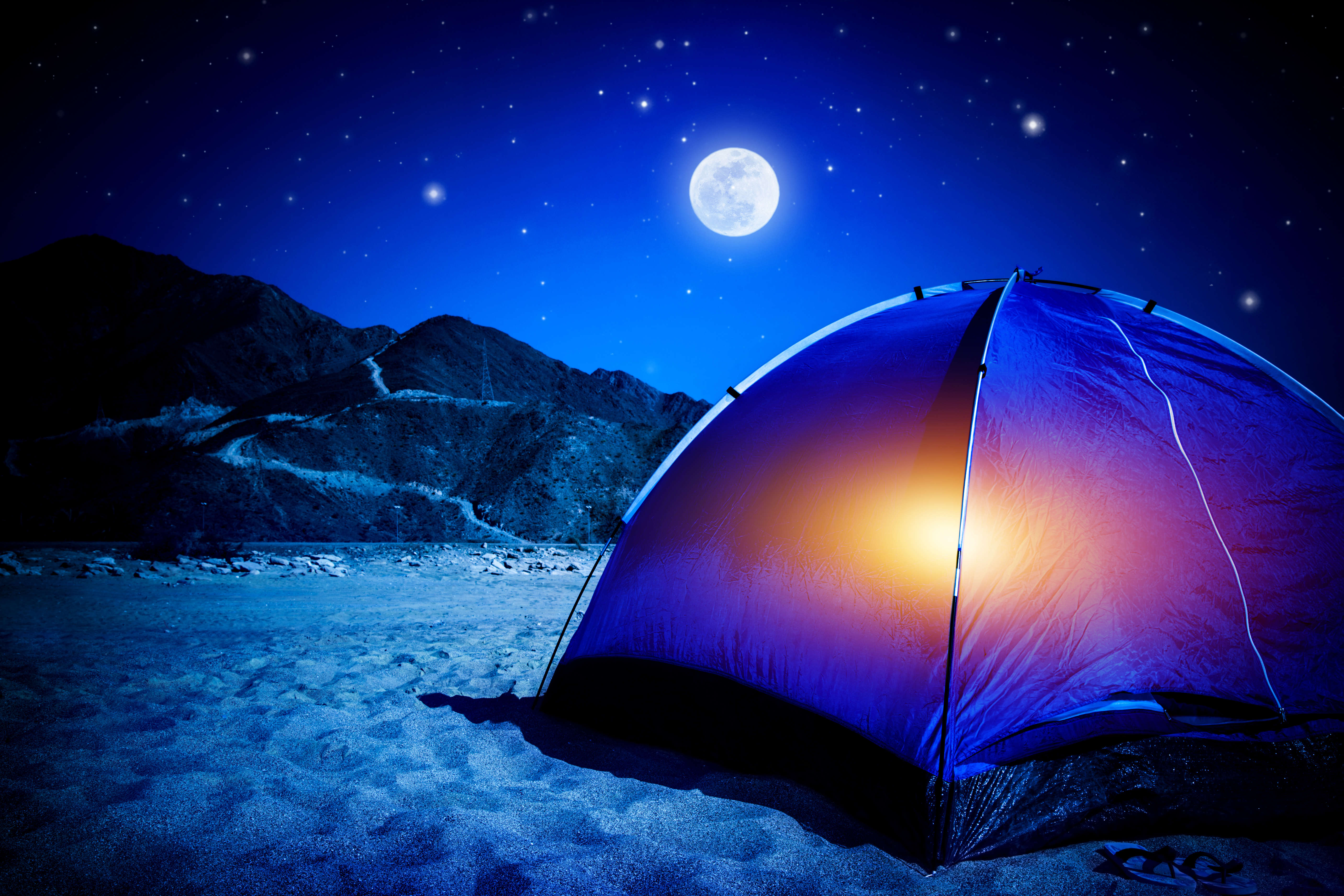 camping, photography, camp, moon, mountain, night, sand, starry sky, tent