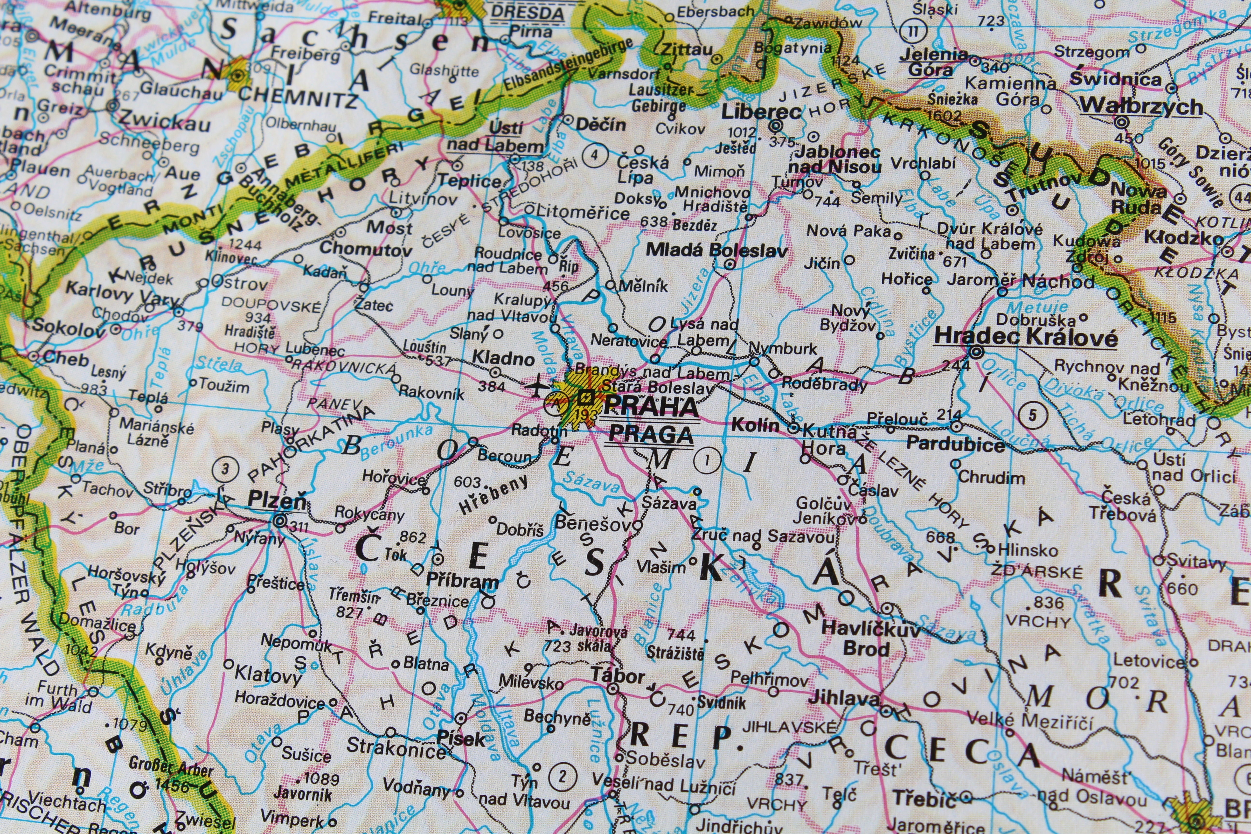 miscellanea, czechia, czech republic, map Panoramic Wallpapers