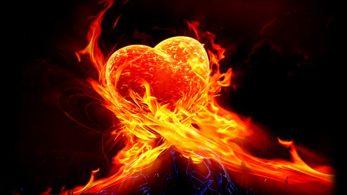 Огонь в форме сердца