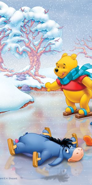 Mobile wallpaper: Winter, Winnie The Pooh, Pictures, Snow, Ice, Cartoon ...