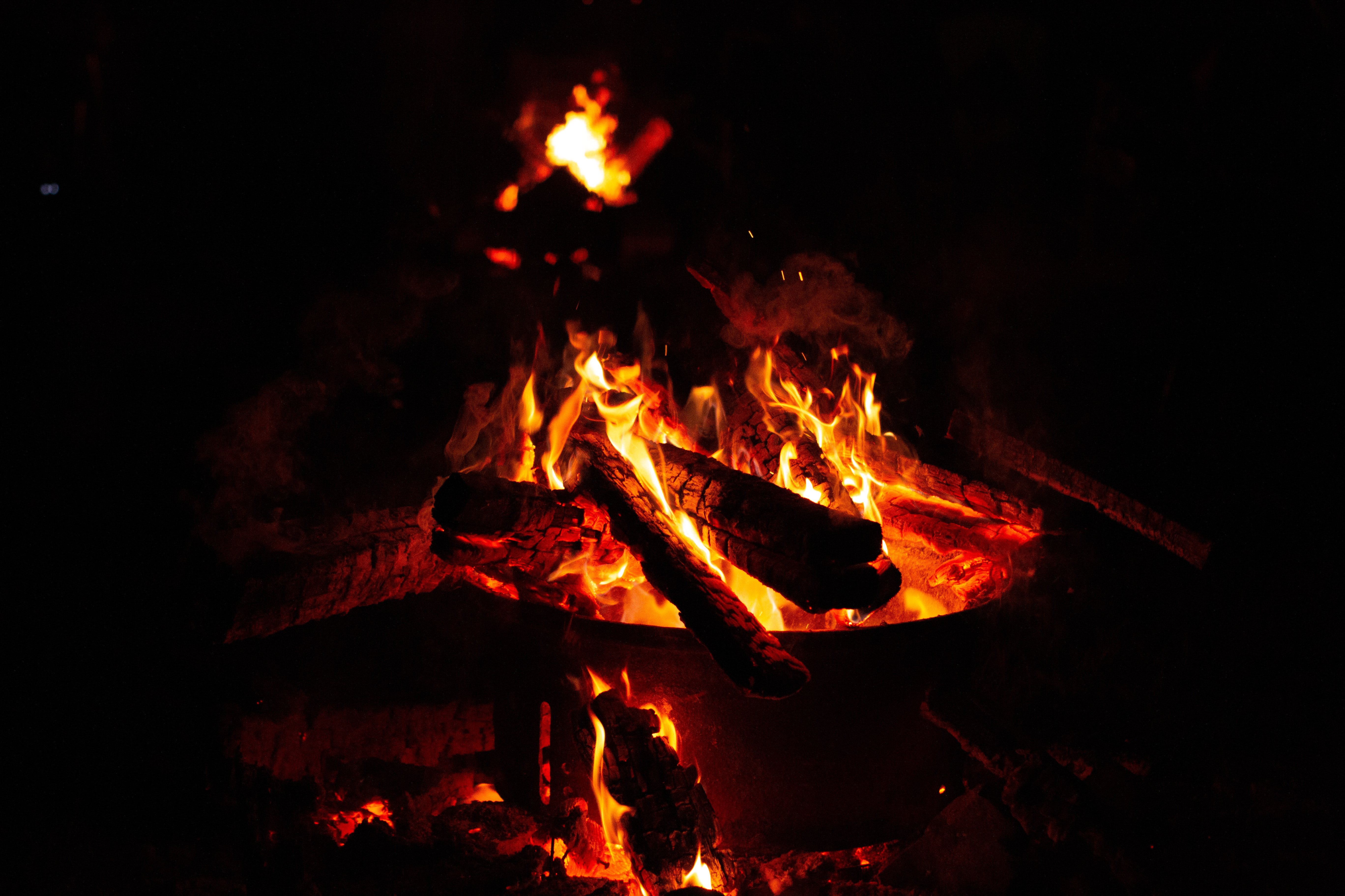 bonfire, fire, dark Lock Screen Images