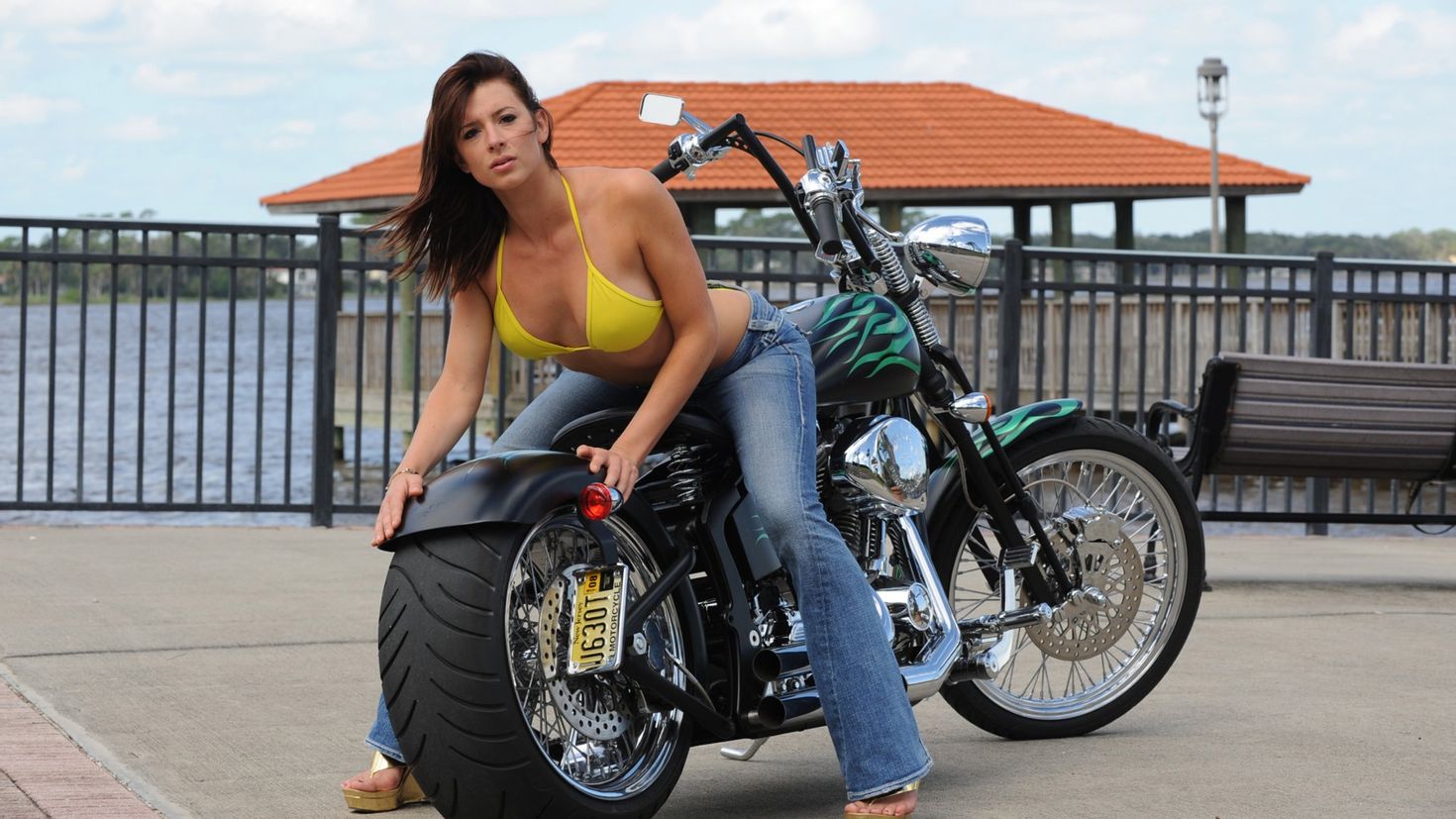Фото с мотоциклов с девушками