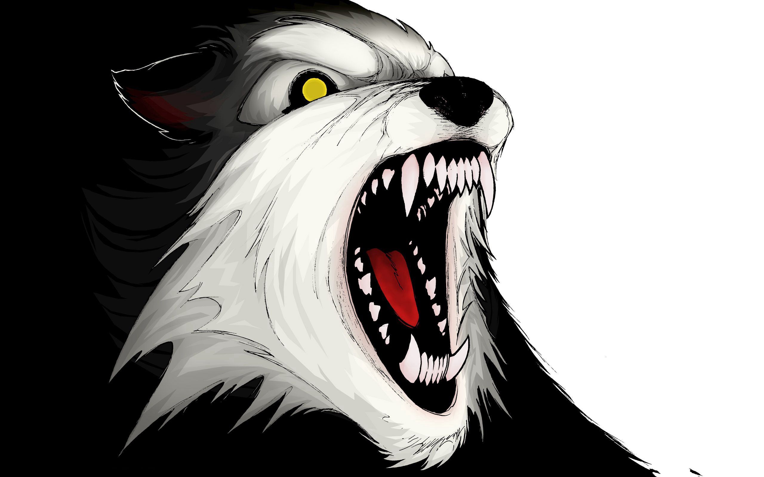 Wallpaper for mobile devices vector, wolf, grin