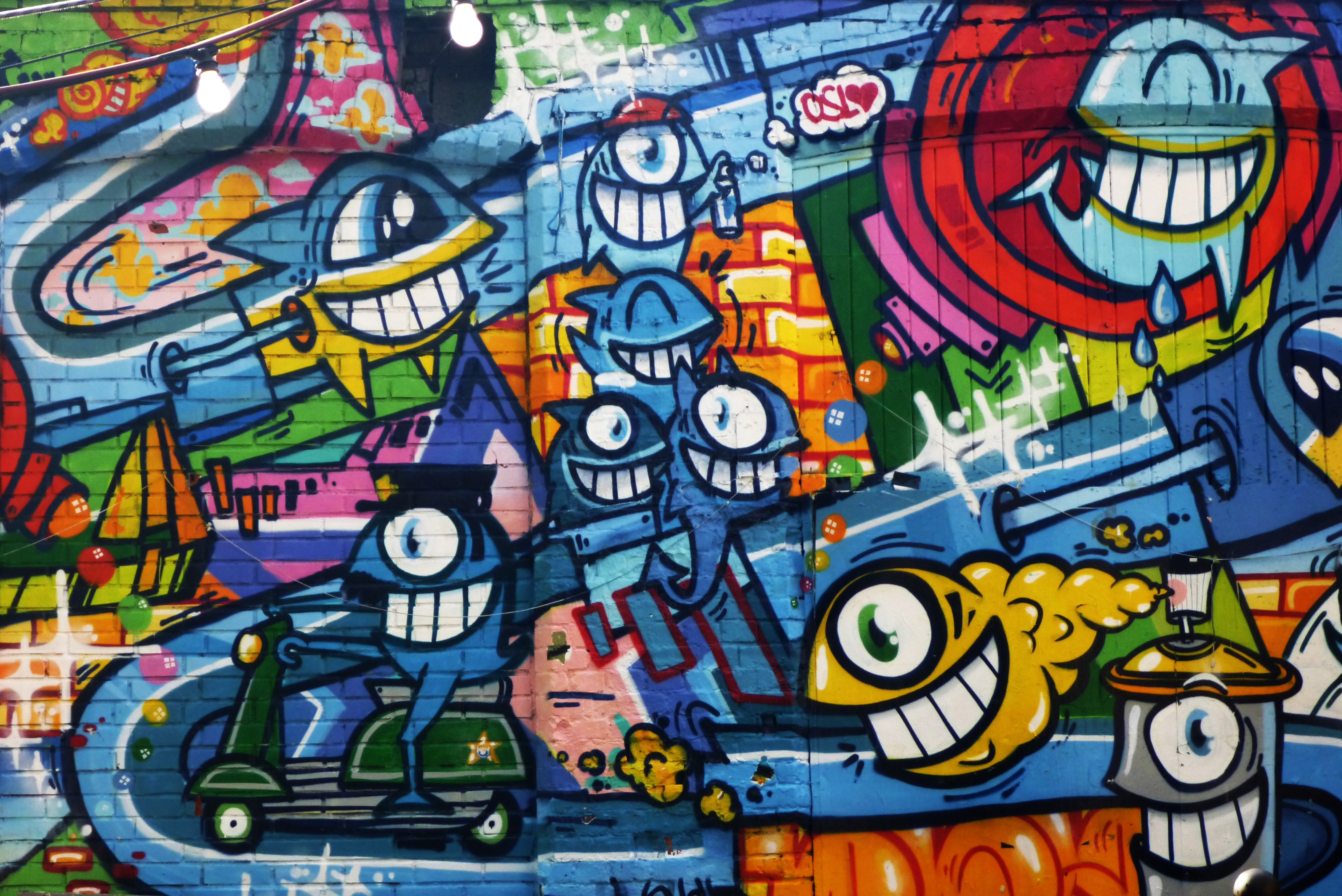 graffiti, art, bright, wall cellphone