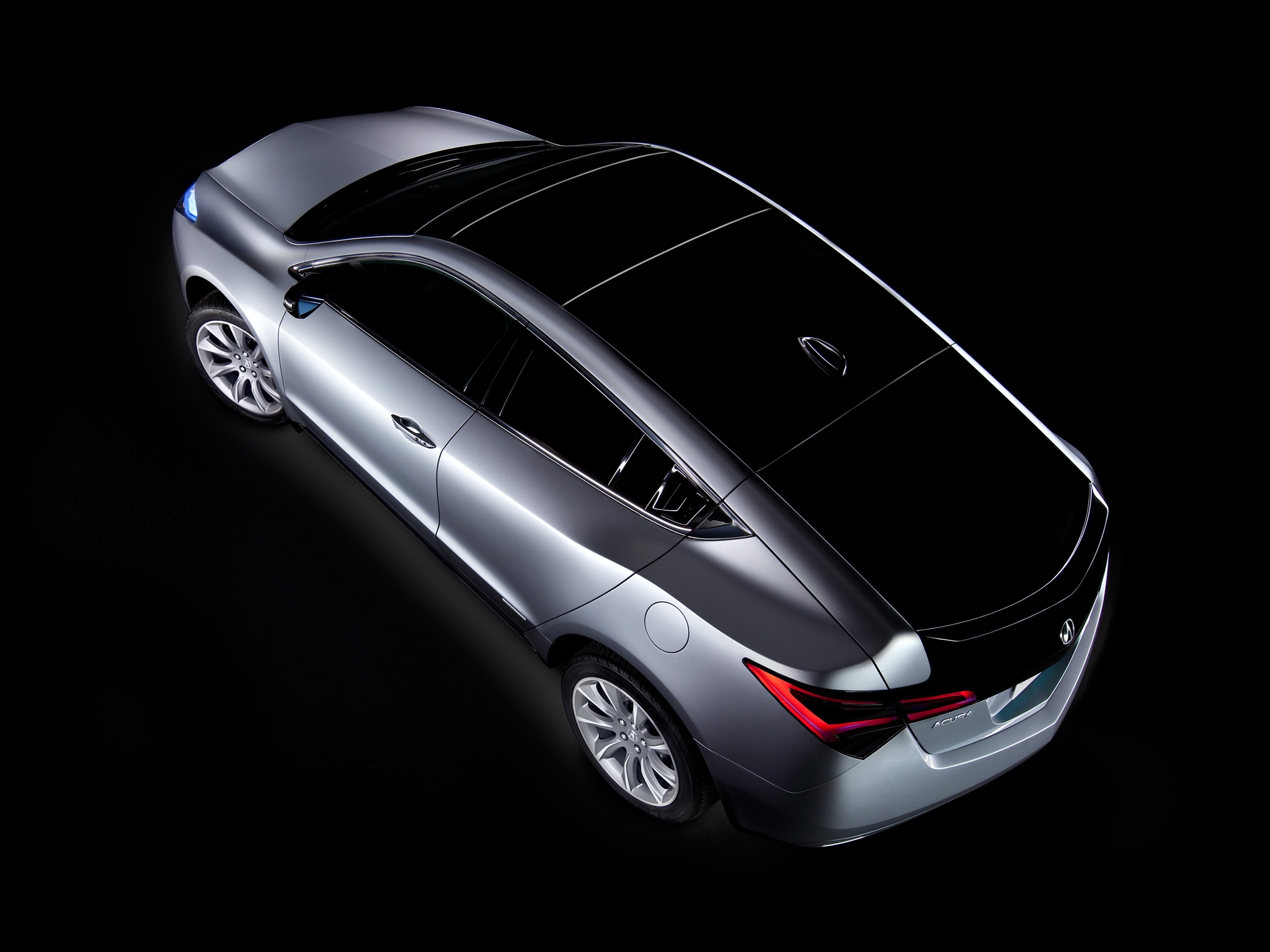 auto, acura, cars, view from above, style, akura, zdx, 2009, metallic gray, grey metallic, concept car Full HD