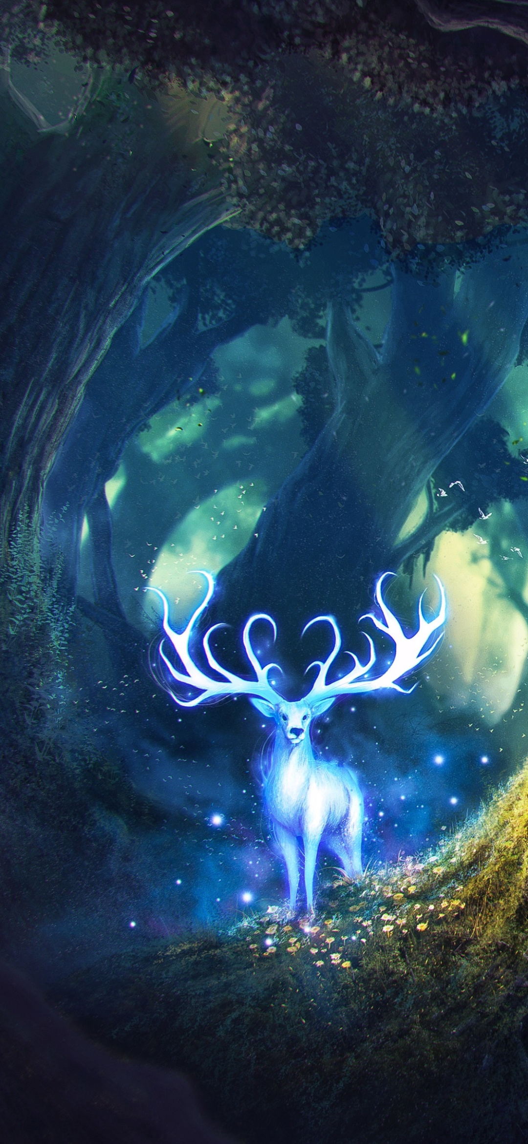 fantasy animals, spirit, magic, deer Hd 1080p Mobile